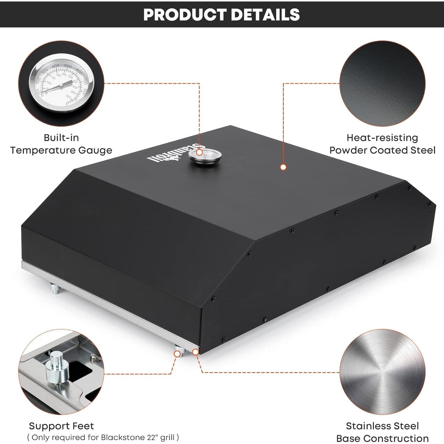 Horno de Pizza al Aire Libre Stanbroil para Blackstone 22" y 28"