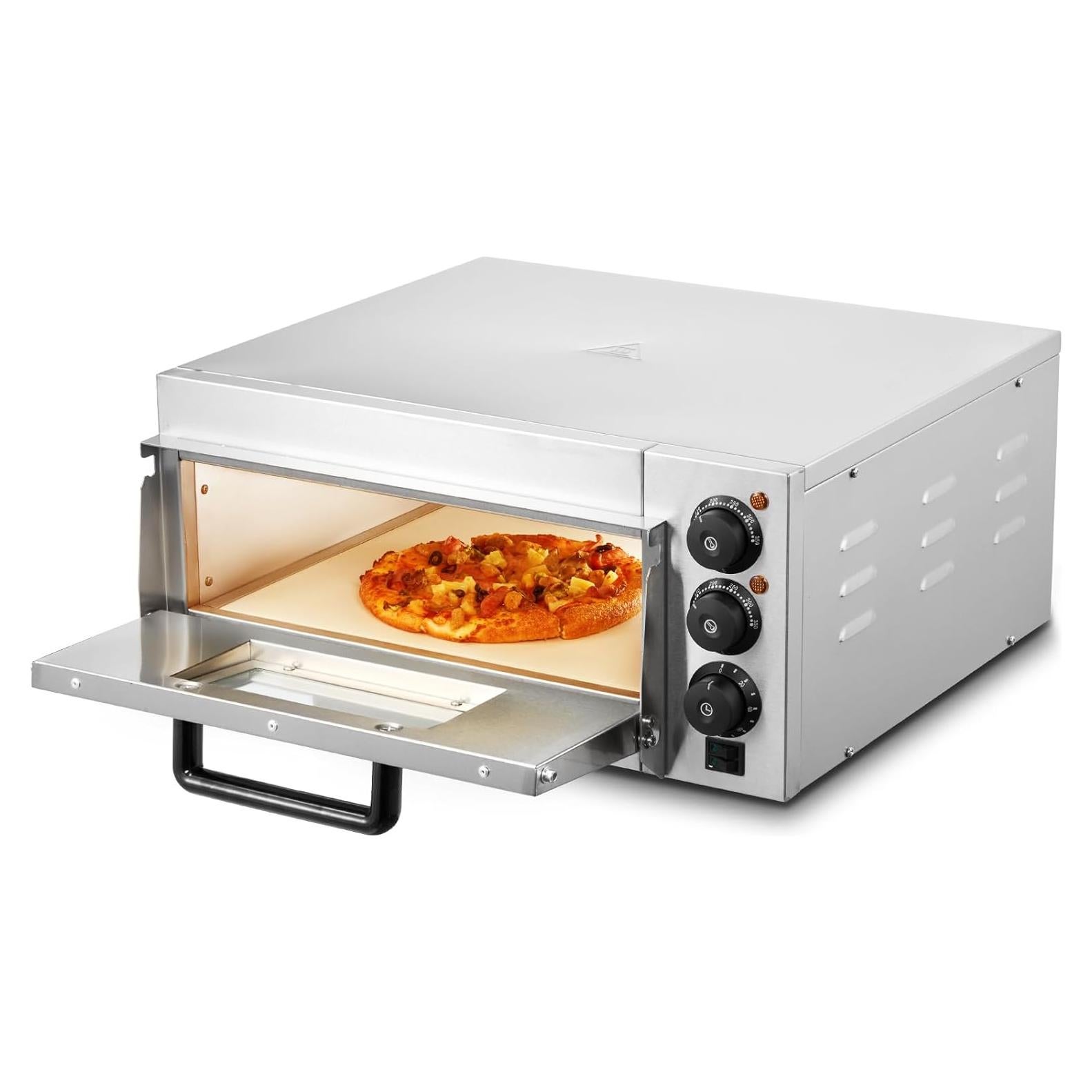 Horno de Pizza Eléctrico VEVOR 14" Acero Inoxidable 350°C