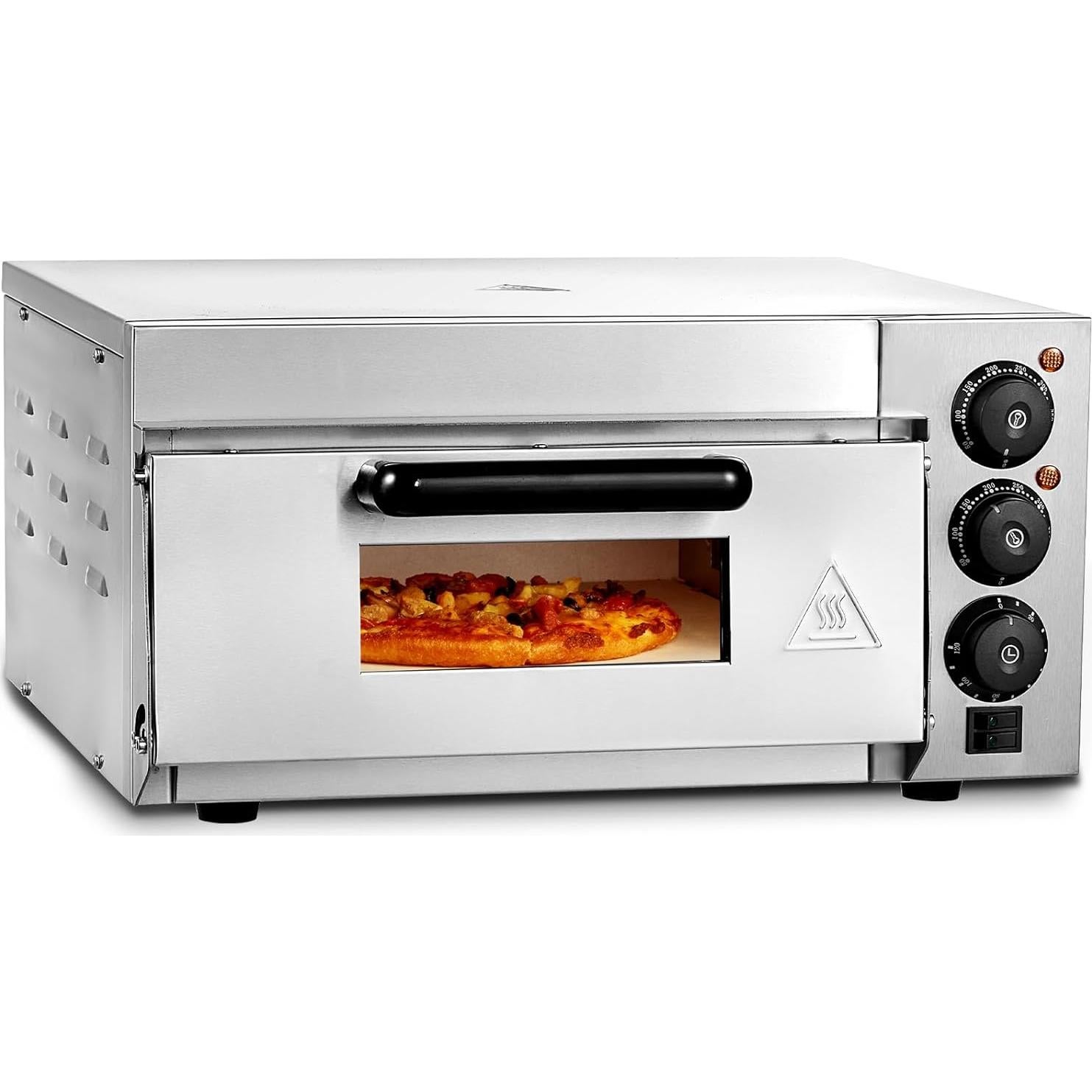 Horno de Pizza Eléctrico VEVOR 14" Acero Inoxidable 350°C