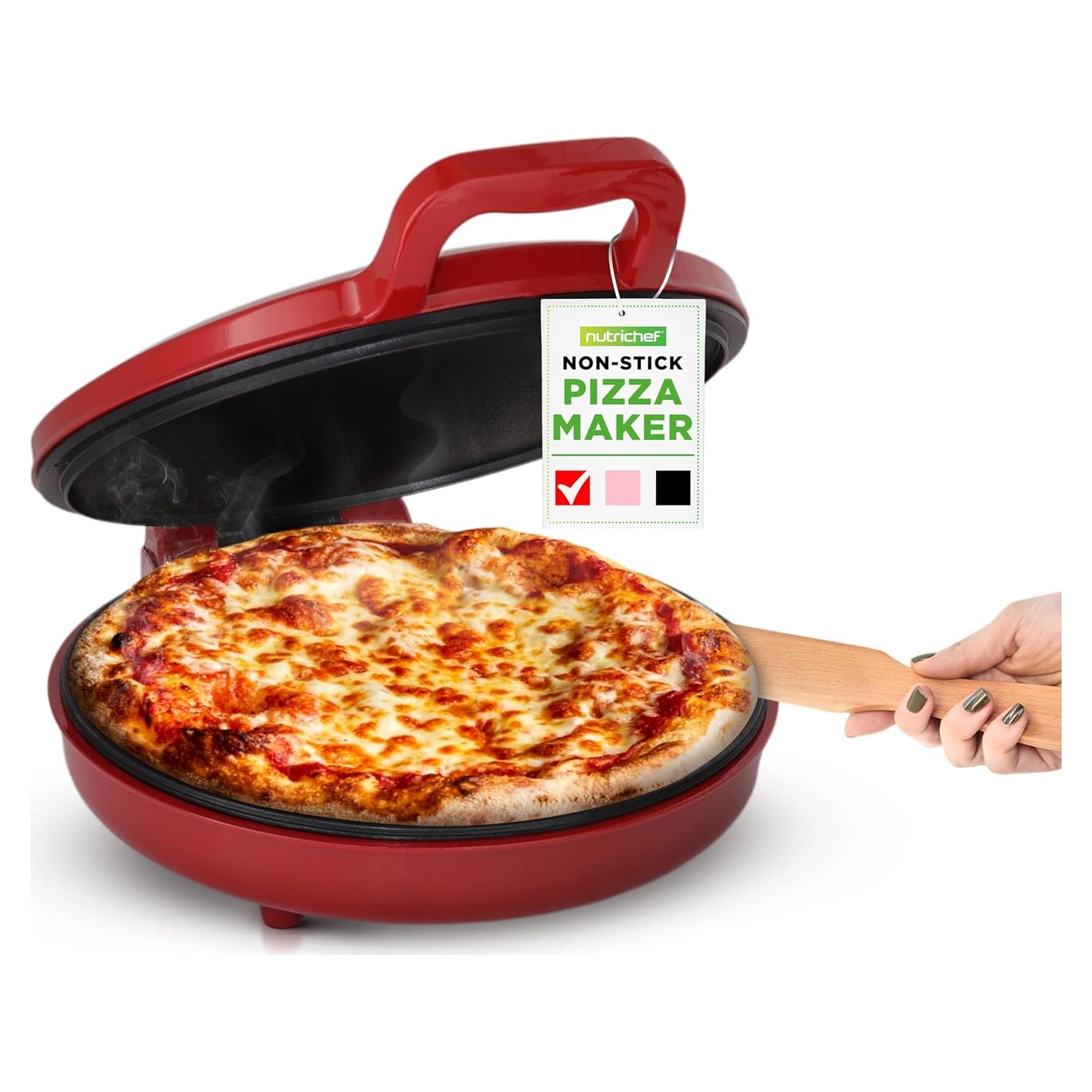 Horno de Pizza Eléctrico NutriChef 1500W Antiadherente 30.48cm