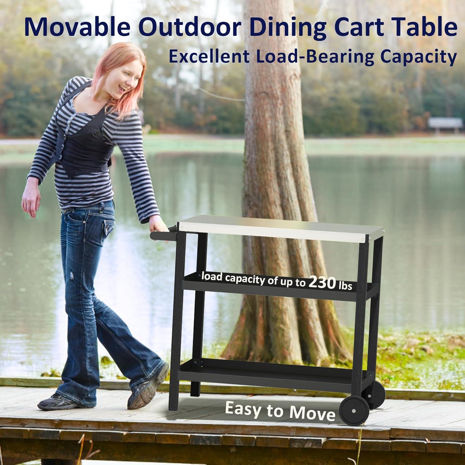 Carro de Asado TORVA 3 Niveles Superficie Panal Negro