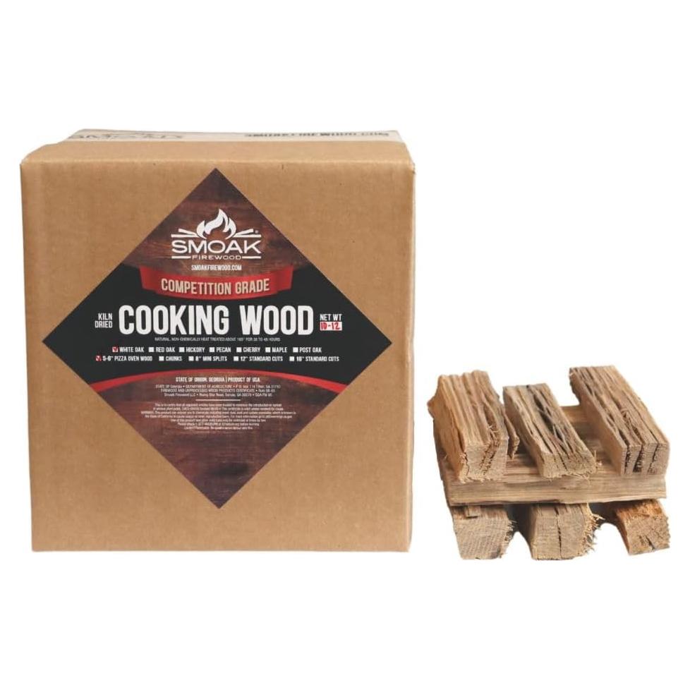 Madera para Horno de Pizza Smoak - Roble Rojo 5-6in Certificada USDA