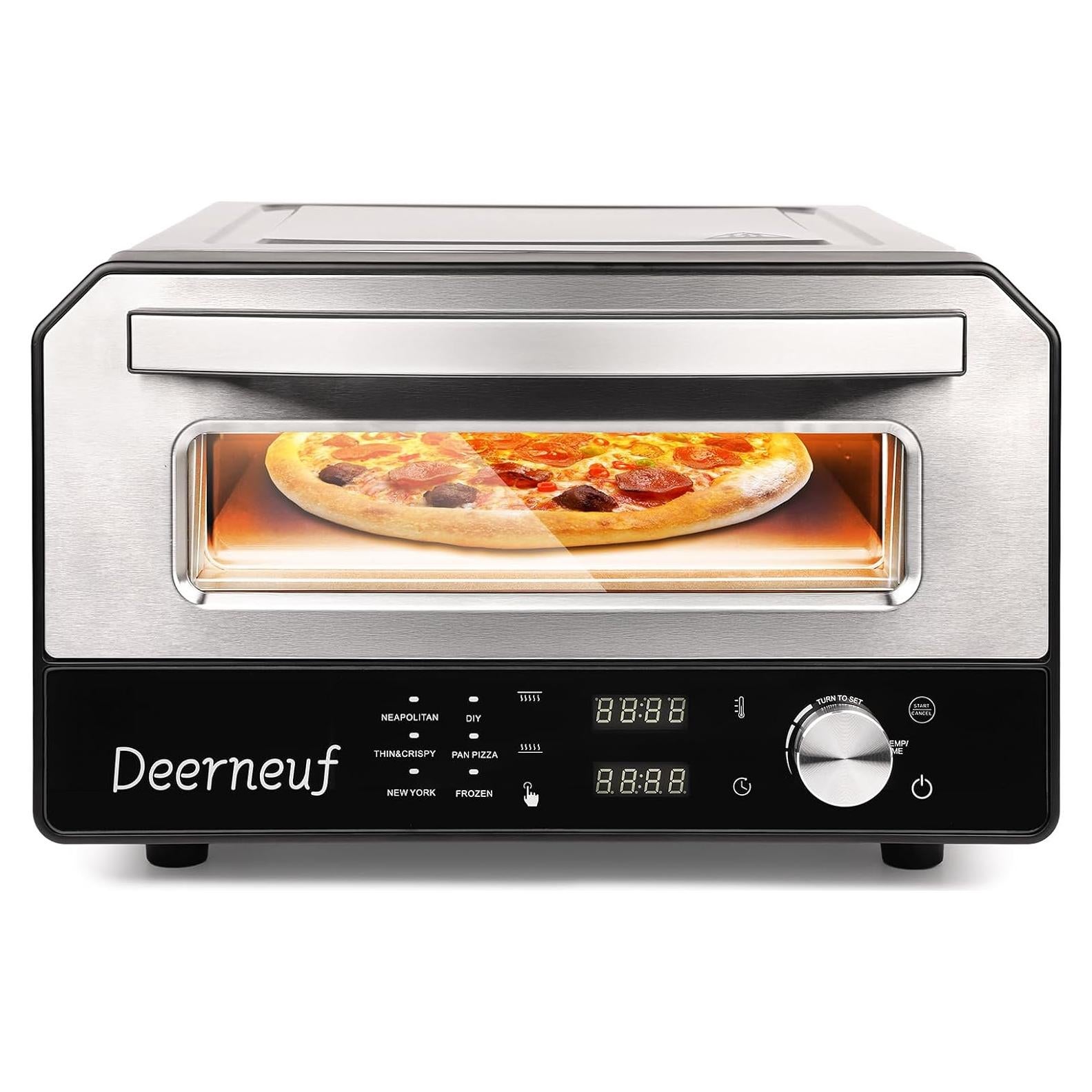 Horno de Pizza Eléctrico Deerneuf 12" 800°F Acero Inoxidable