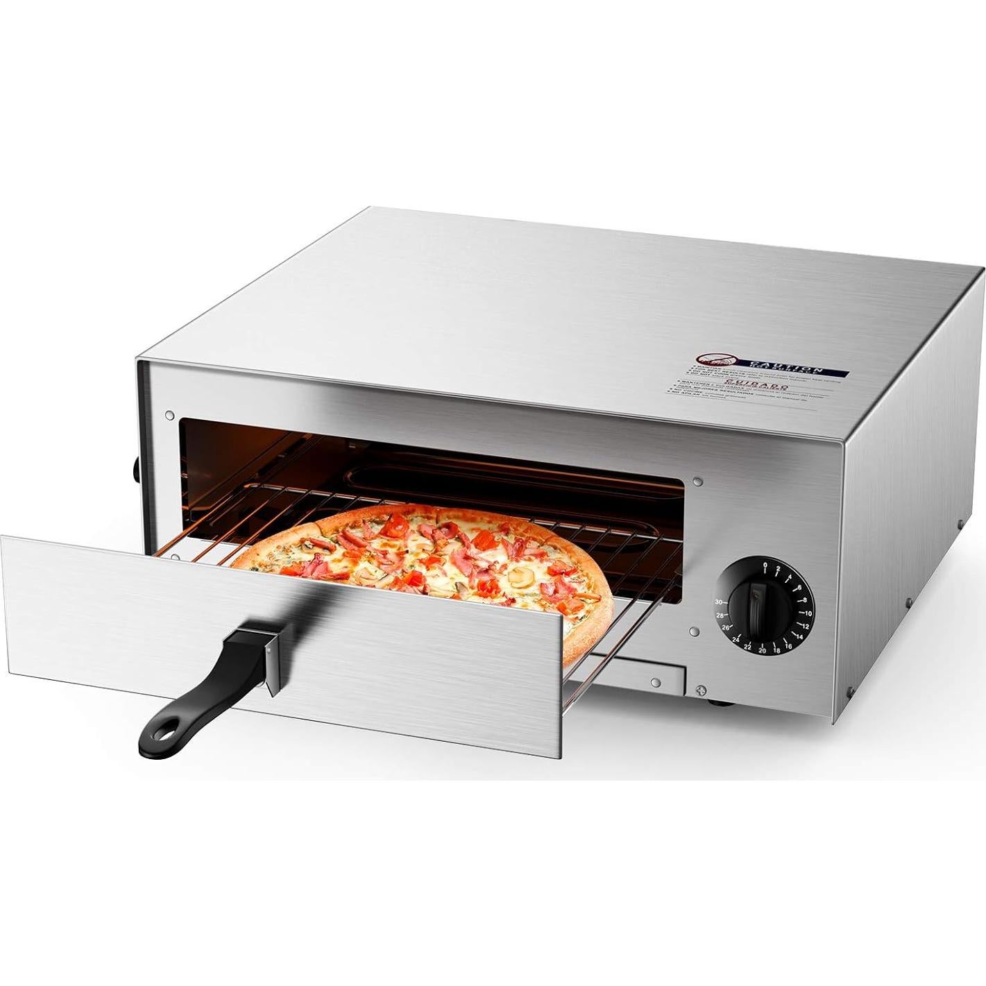 Horno de Pizza Eléctrico Giantex EP20961 Acero Inoxidable 30.48 cm