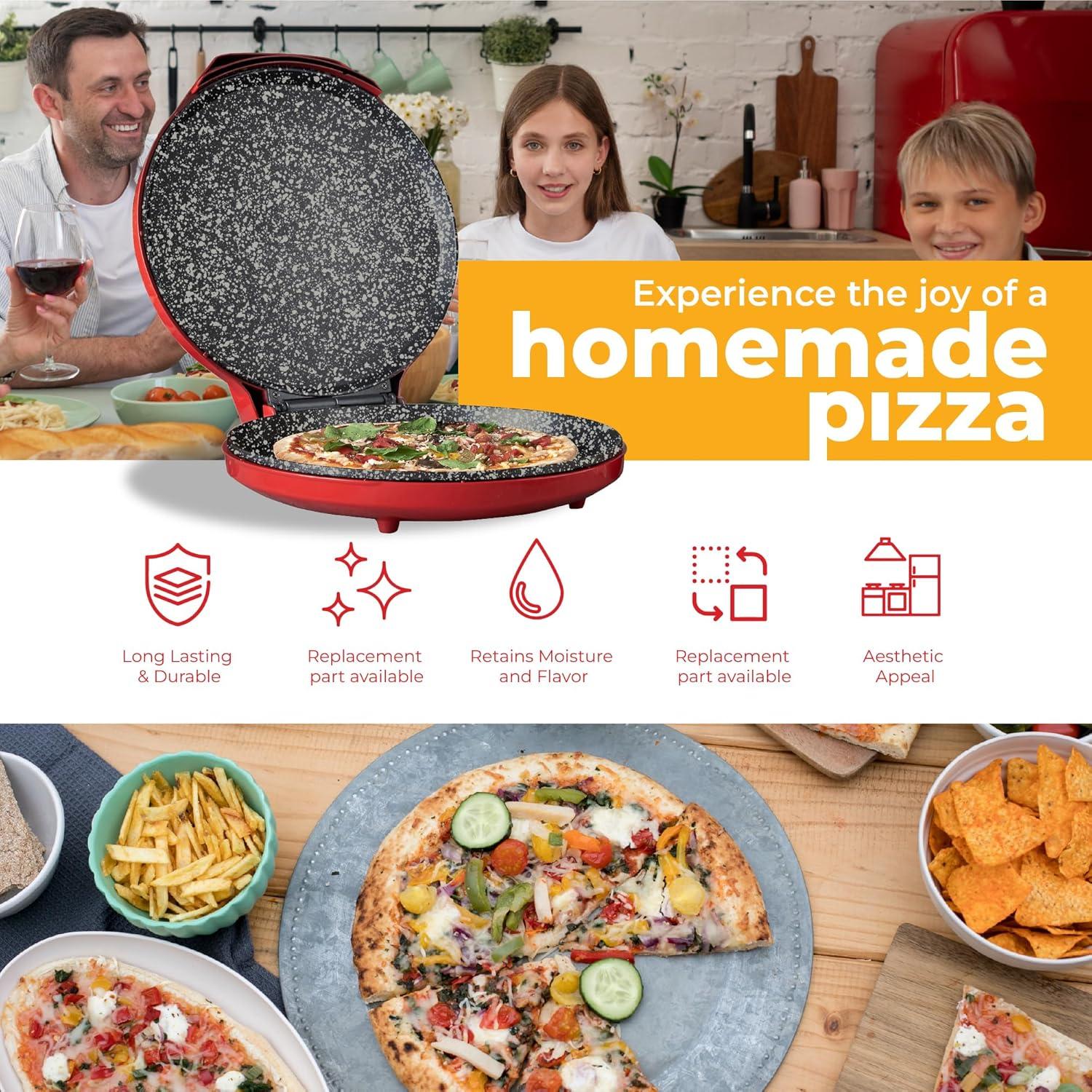 Horno de Pizza Eléctrico MisterChef BP300 Rojo 1450W 30 cm