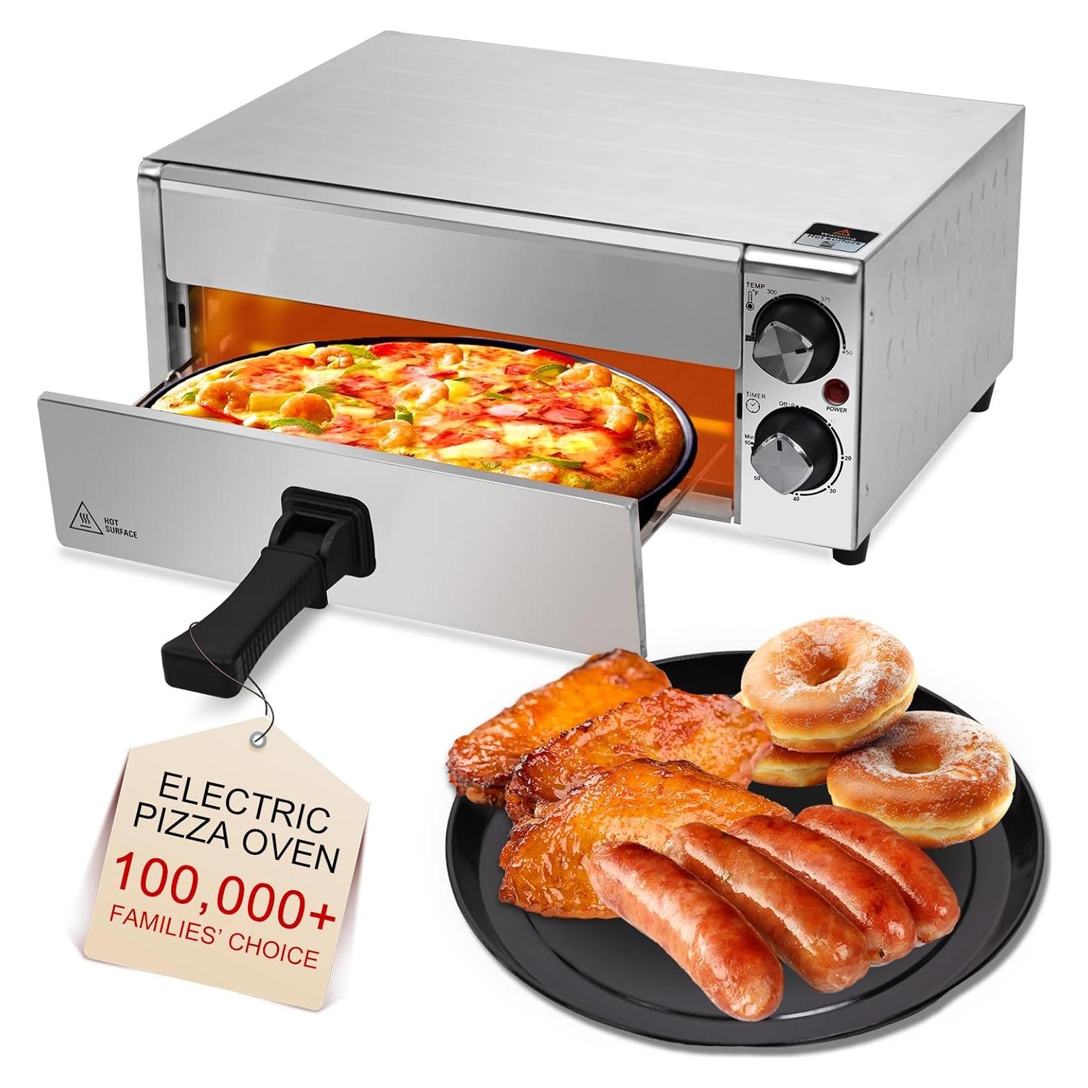 Horno de Pizza Eléctrico Hijolla PSL-002 1800W Acero Inoxidable