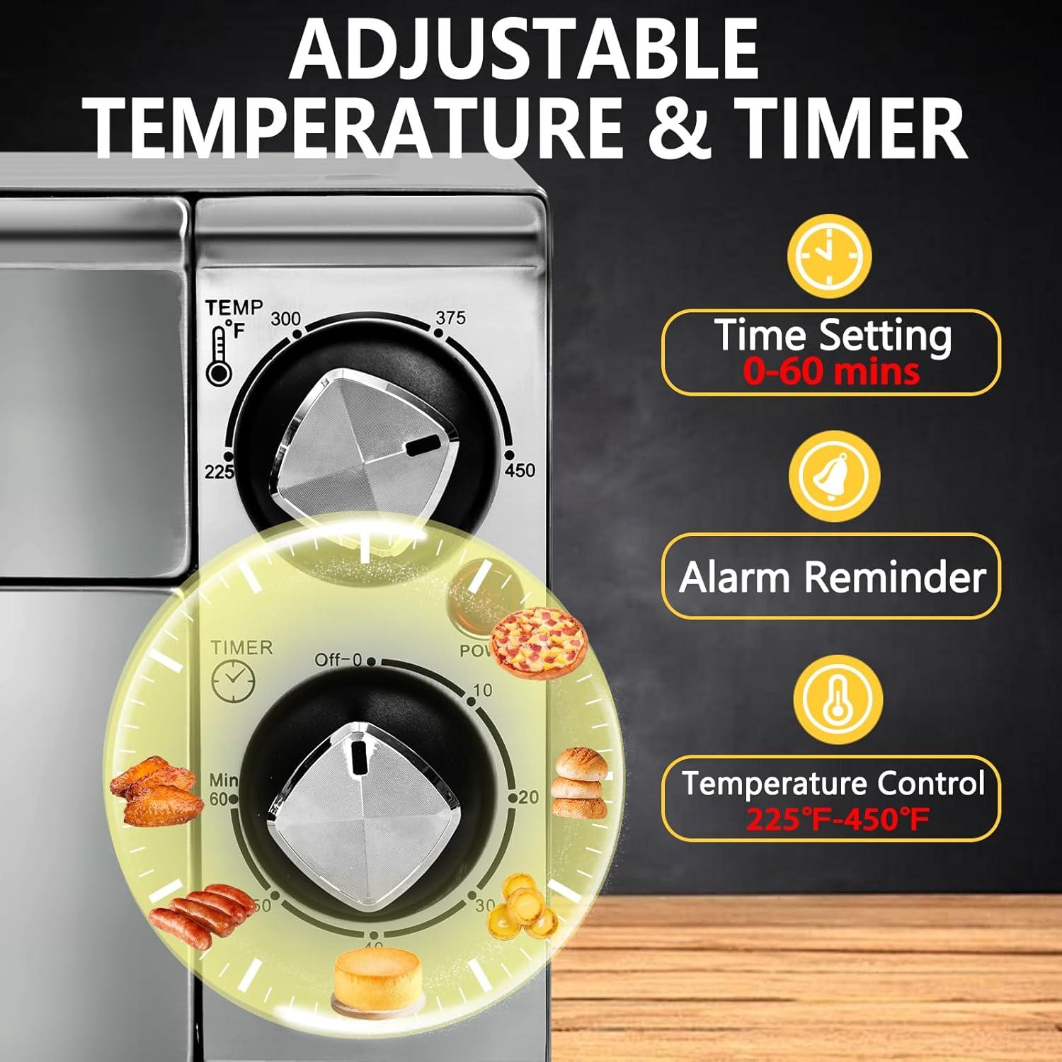 Horno de Pizza Eléctrico Hijolla PSL-002 1800W Acero Inoxidable