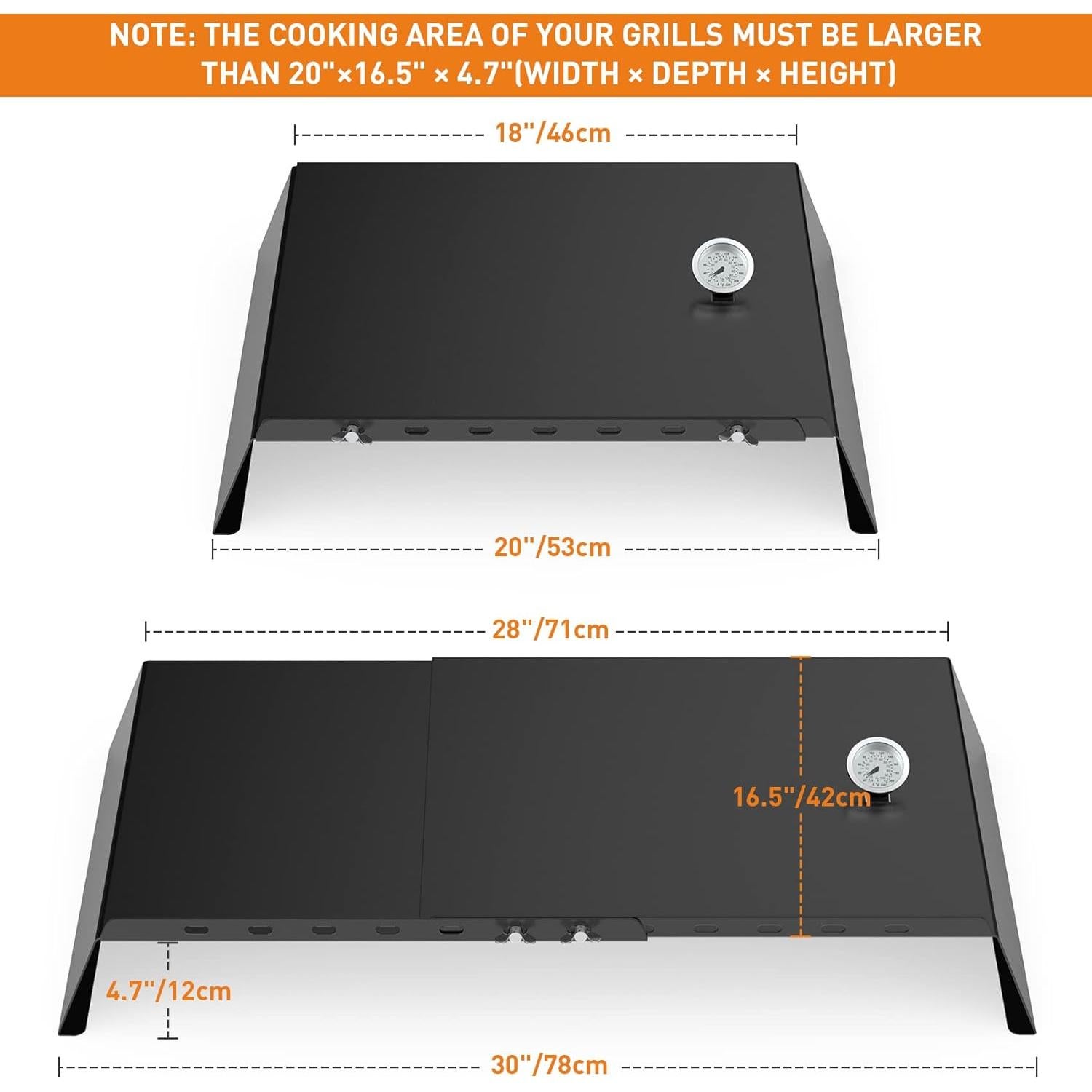 Kit Horno de Pizza Skyflame Ajustable 50.8-76.2 cm Metal