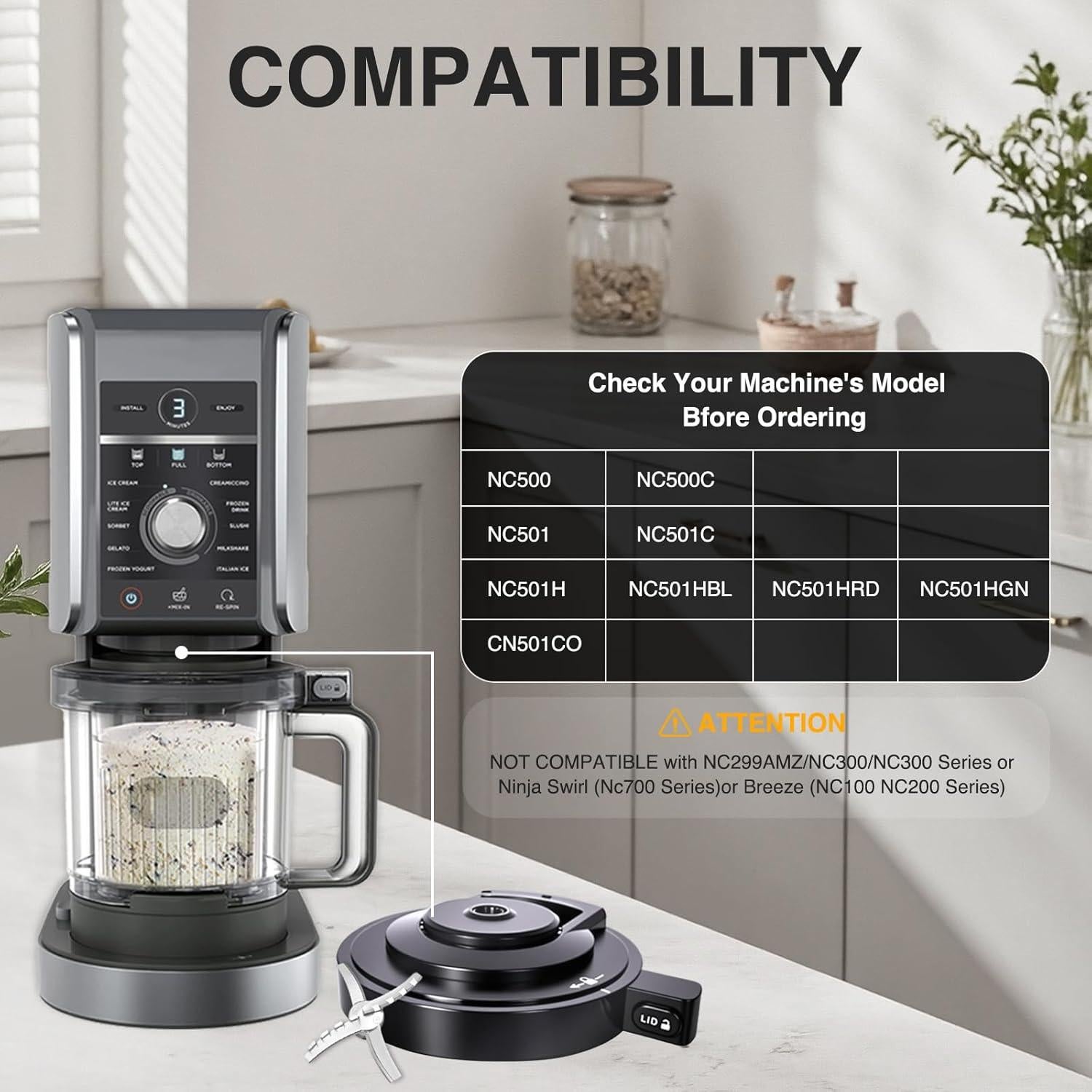 Tapa y Paleta de Tazón Exterior ChamThingzeal NC501 - Reemplazo Ninja