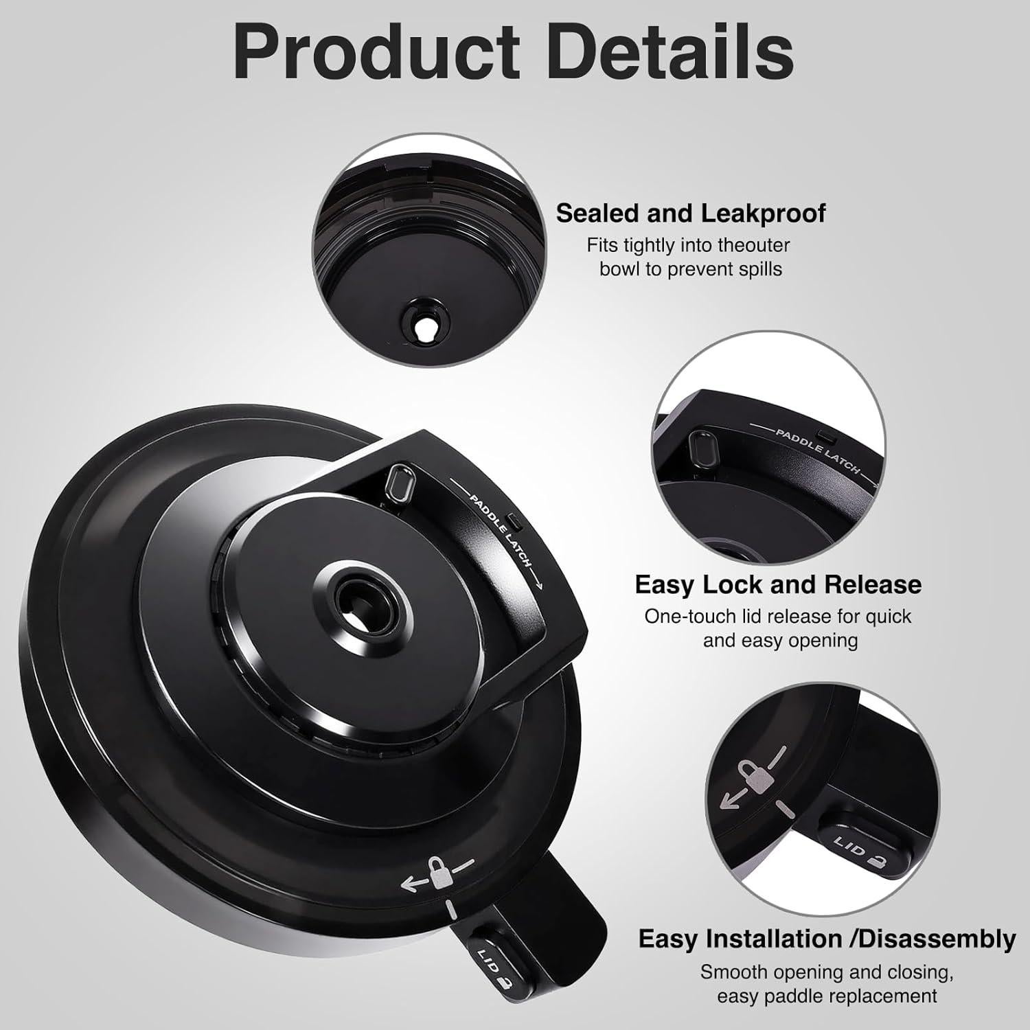 Tapa y Paleta de Tazón Exterior ChamThingzeal NC501 - Reemplazo Ninja