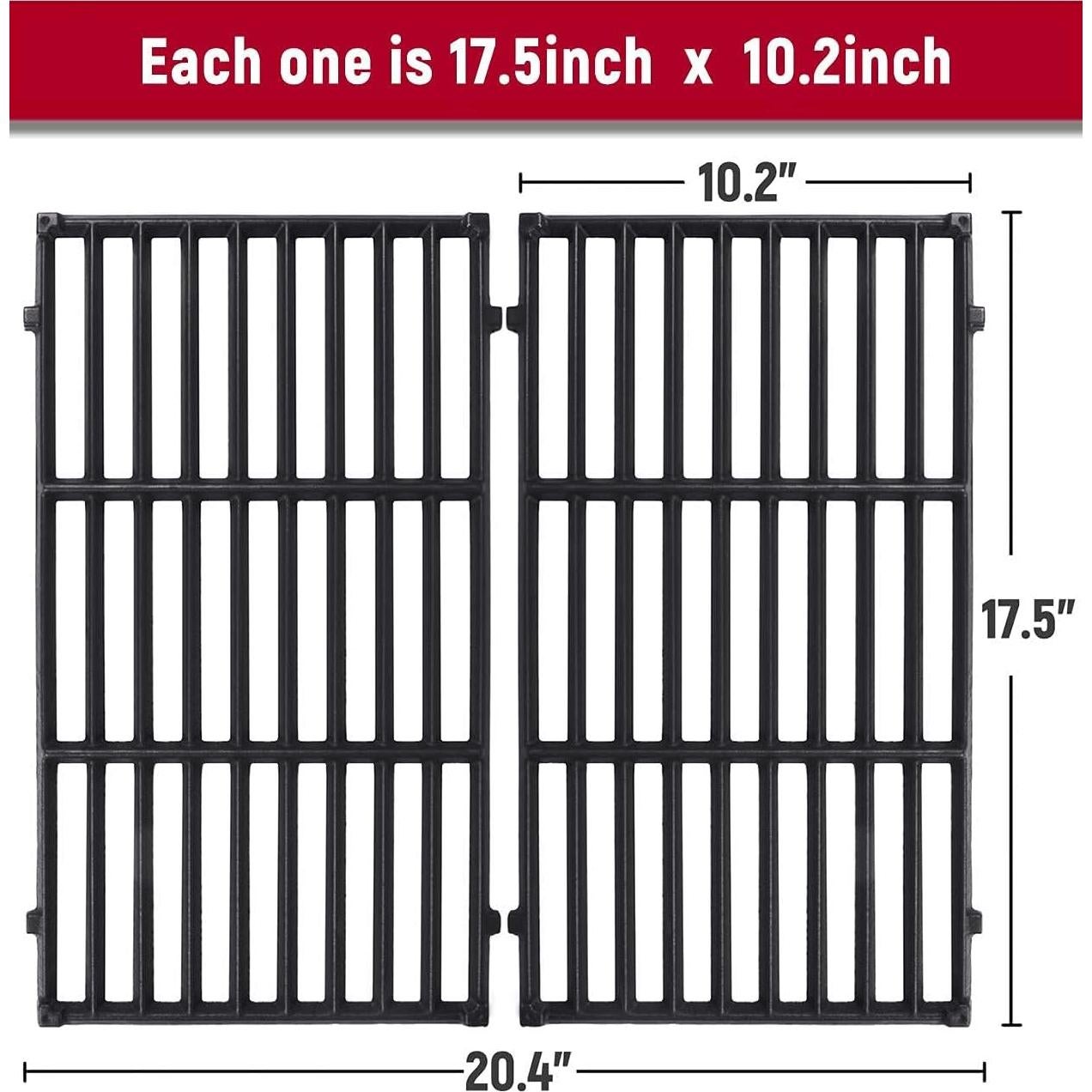 Rejillas de Parrilla X Home 7637 para Weber Spirit E/S-210, 2 Piezas