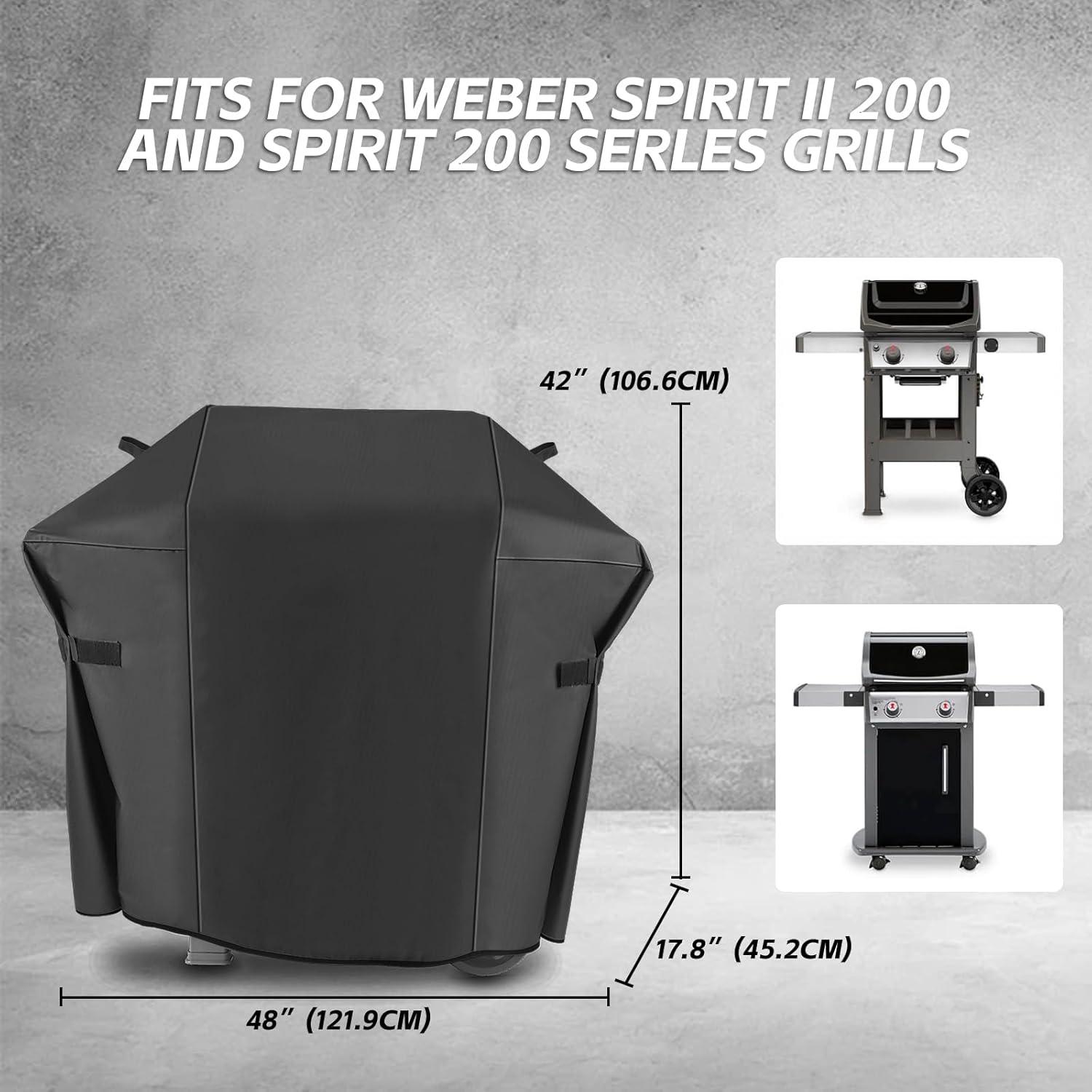 Cubierta de Parrilla JCLMER 7138 para Weber Spirit II 200