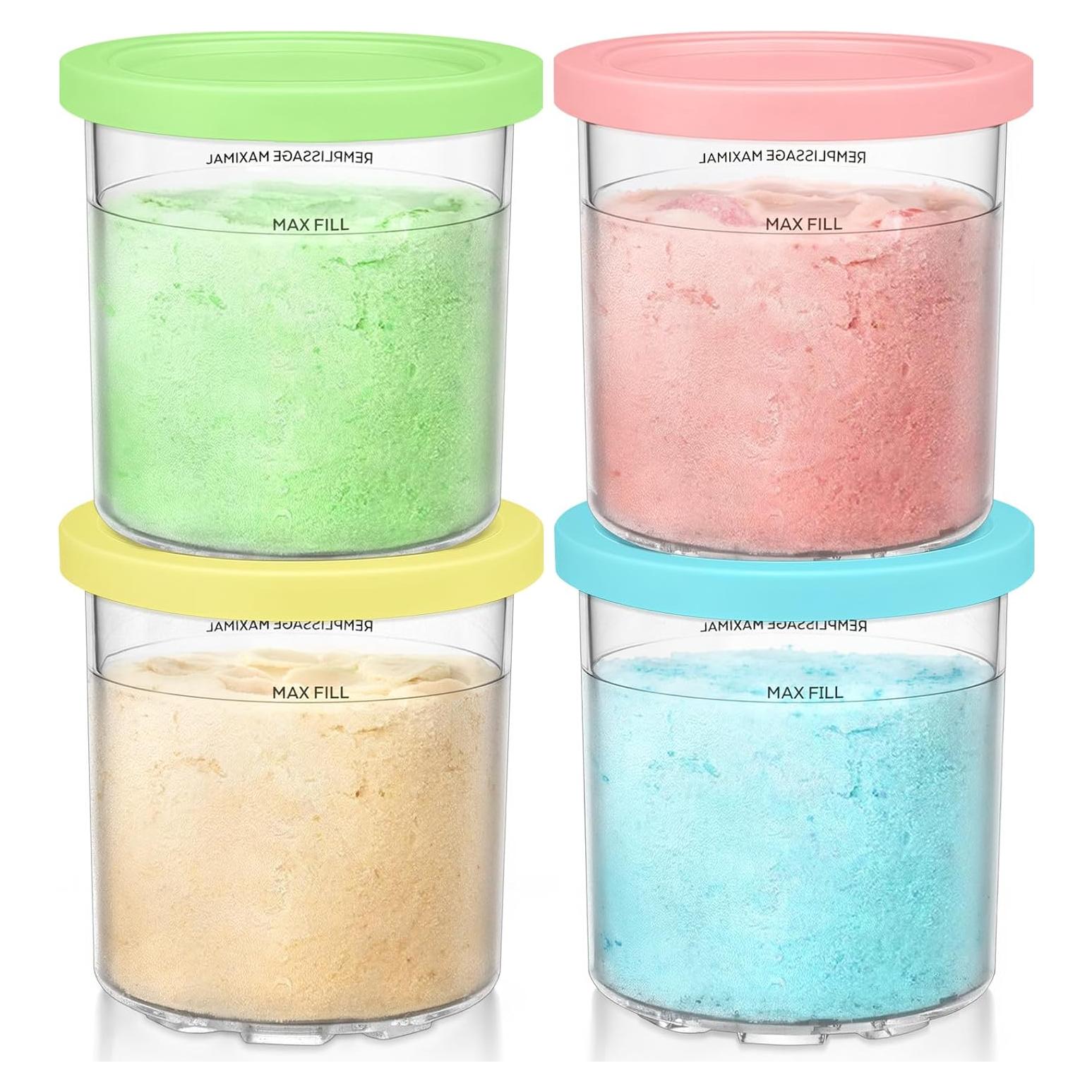 Recipientes de Reemplazo FIRJOY 16 oz para Ninja Creami - 4 Piezas