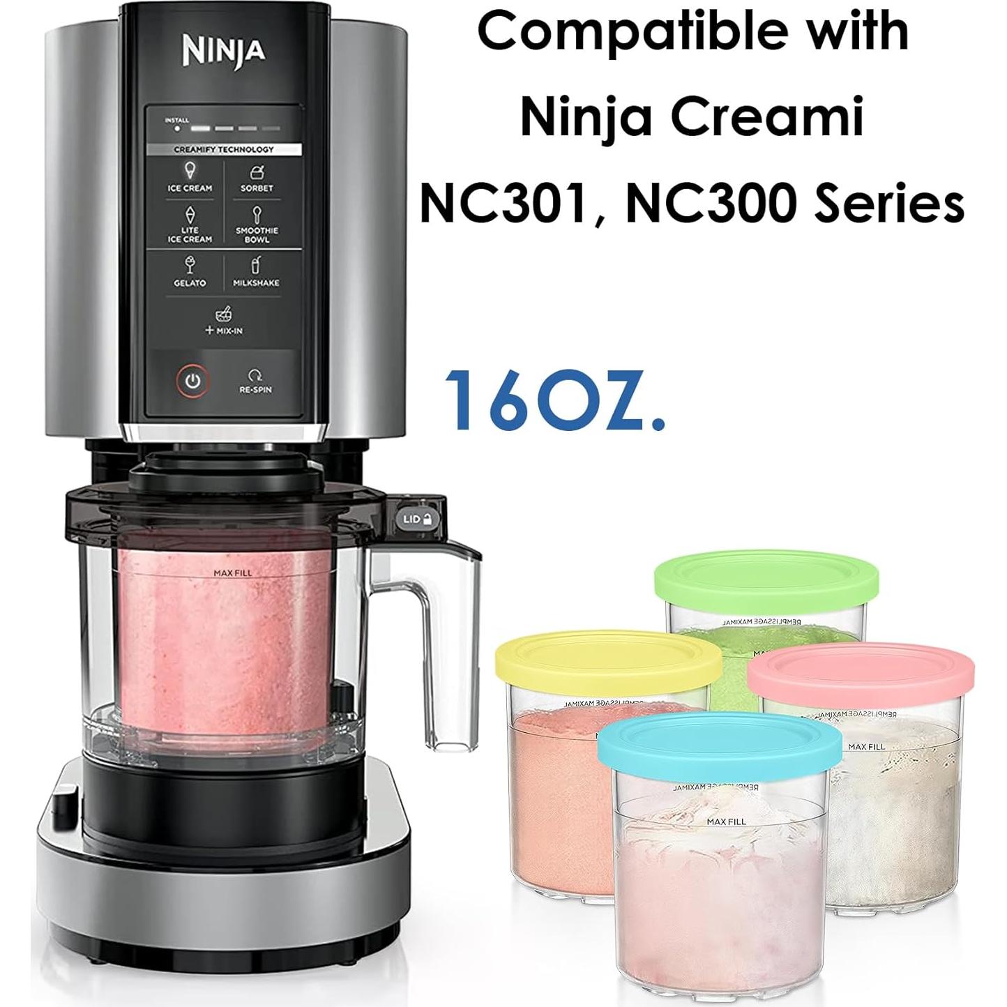 Recipientes de Reemplazo FIRJOY 16 oz para Ninja Creami - 4 Piezas
