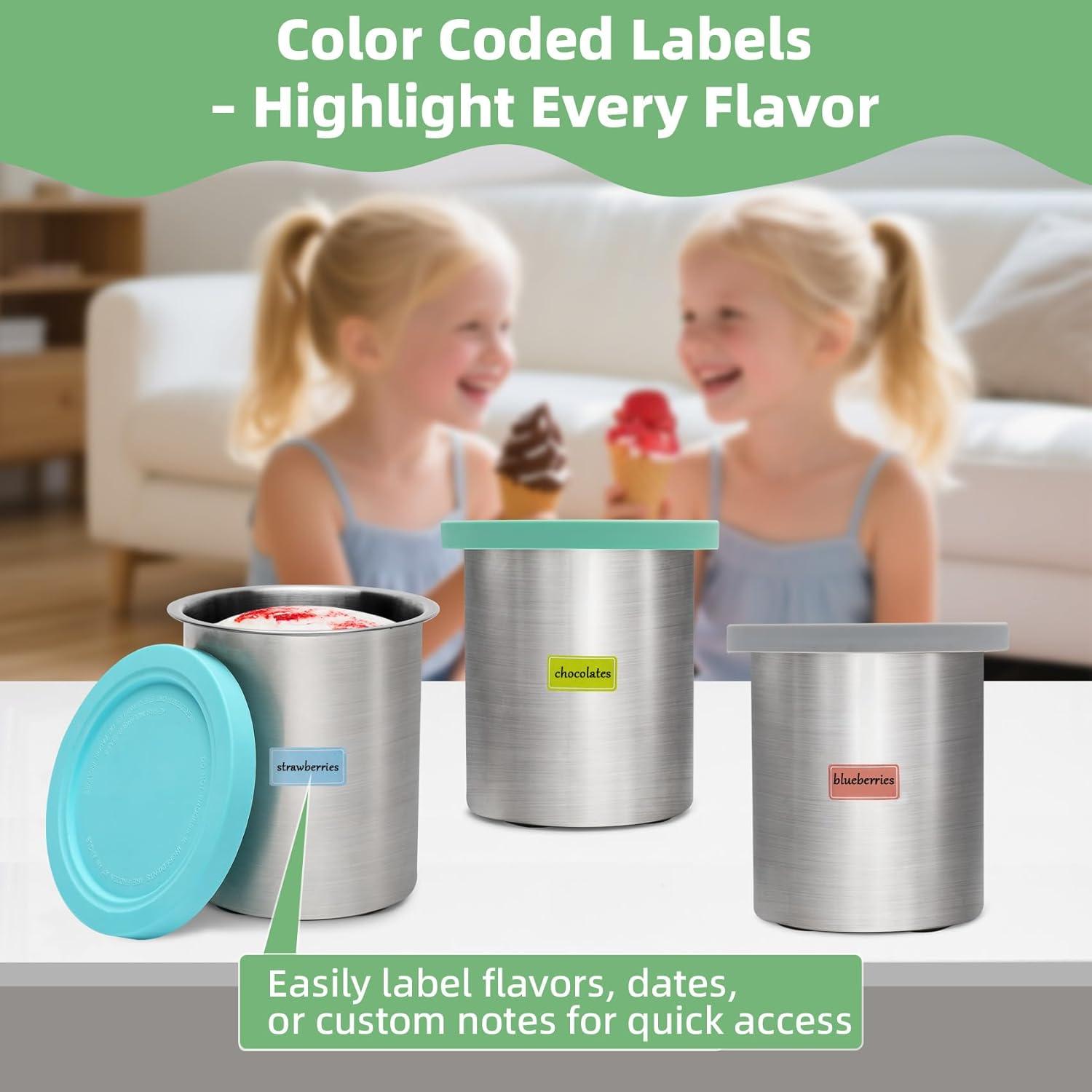 Reemplazo Pints y Tapas Acero Inoxidable Ninja Creami 24oz - 4 Piezas