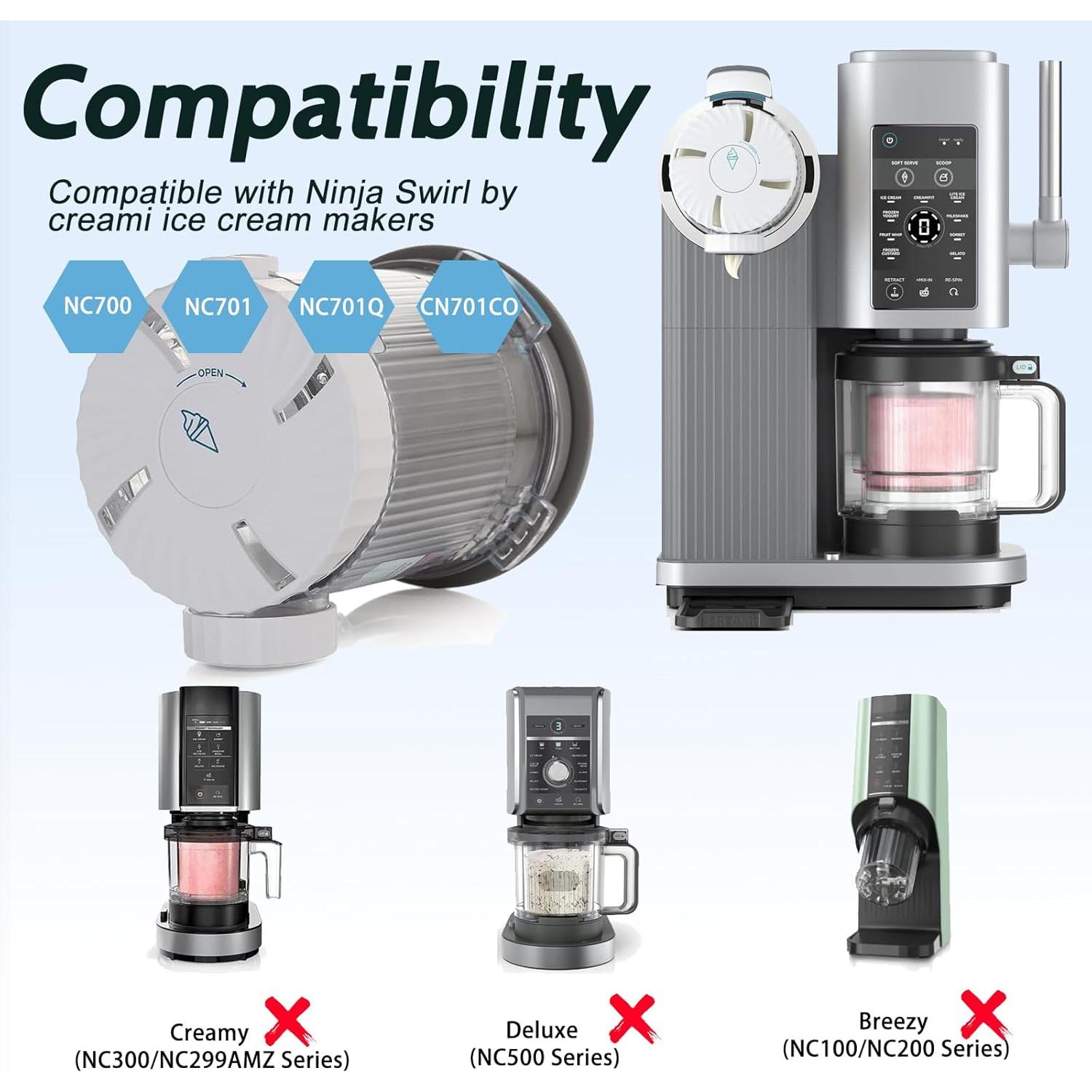 Contenedores de Pintas Creami Swirl Ninja NC700 - 2 Unidades 473ml