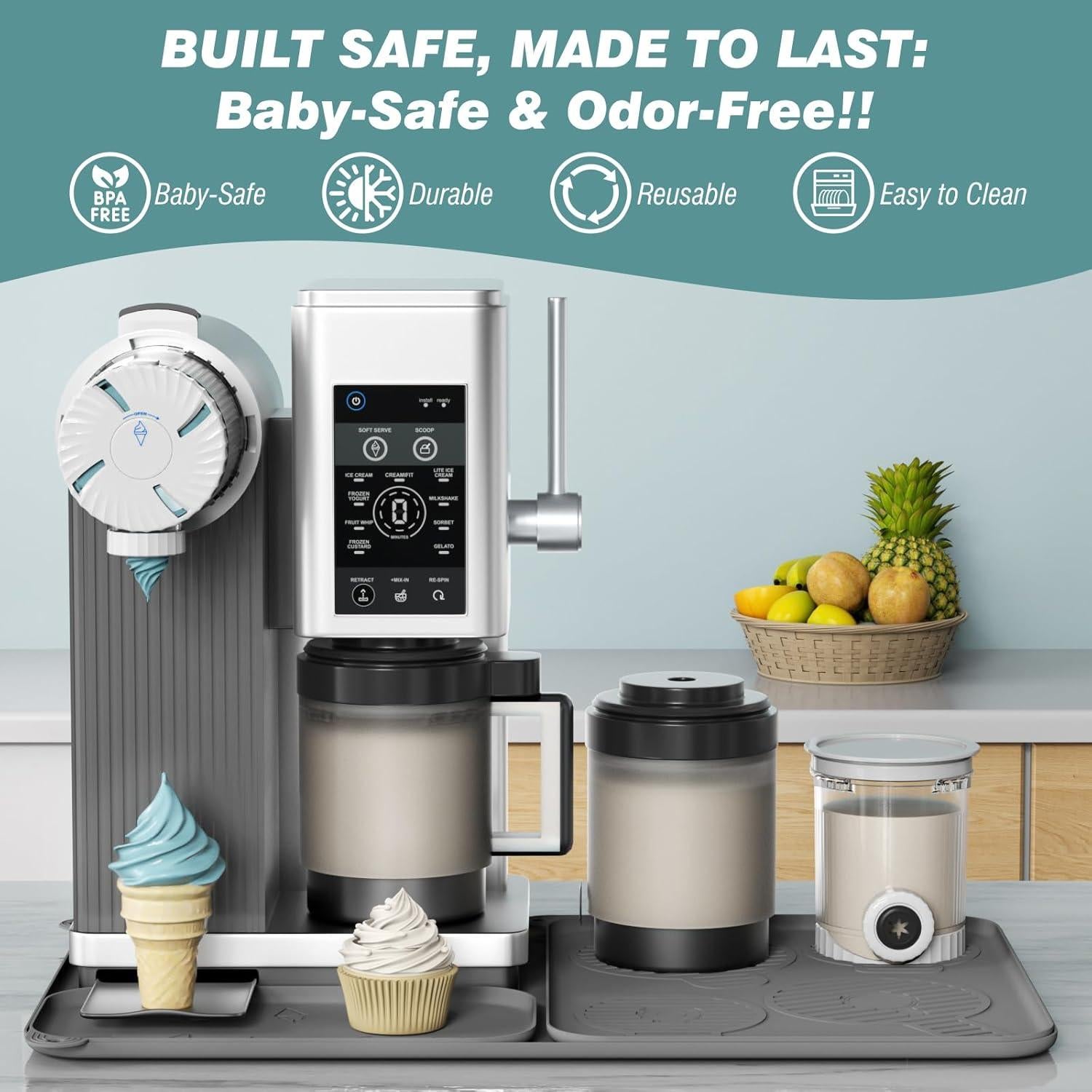 Juego de 3 Almohadillas de Silicona Ninja Creami NC701 Antideslizantes