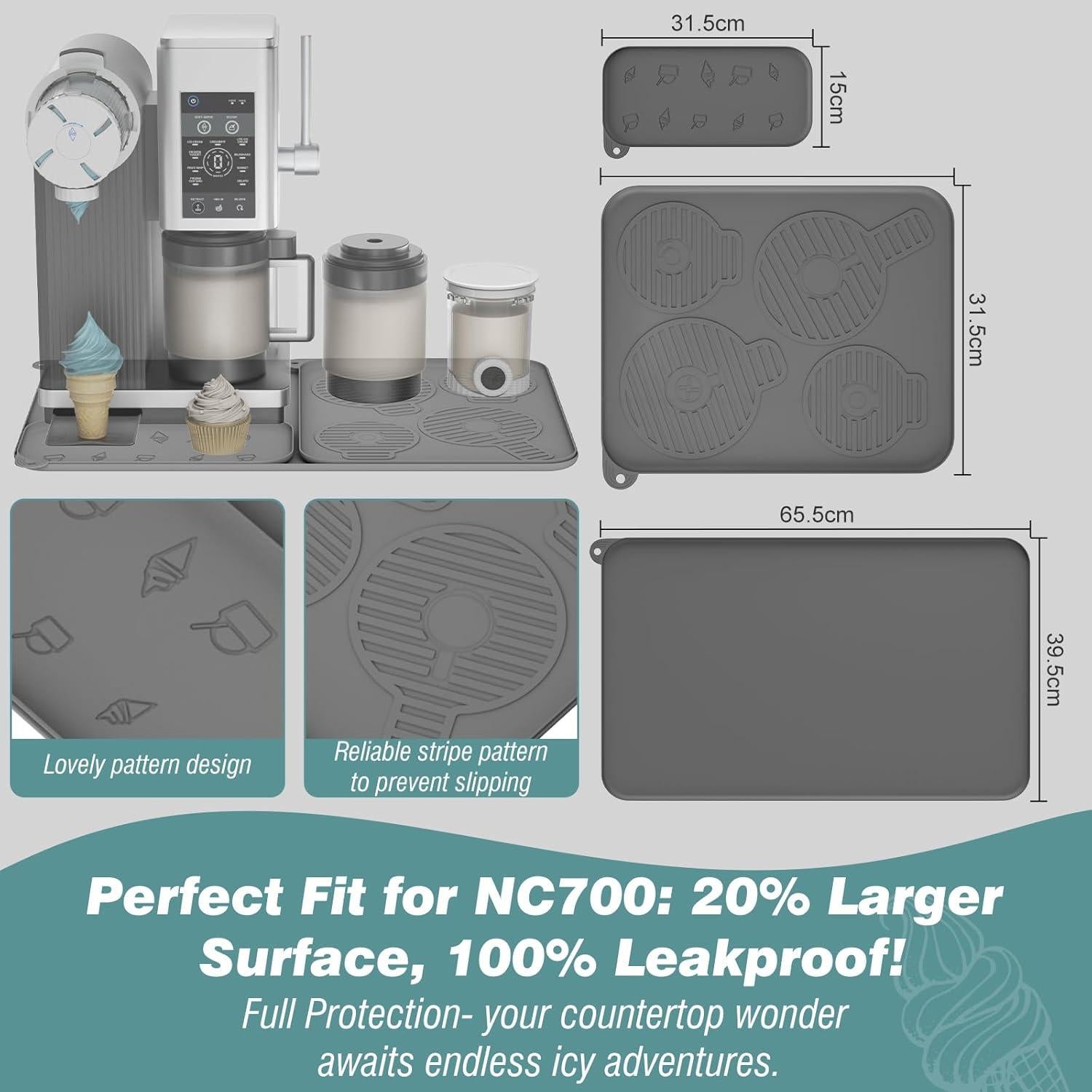 Juego de 3 Almohadillas de Silicona Ninja Creami NC701 Antideslizantes