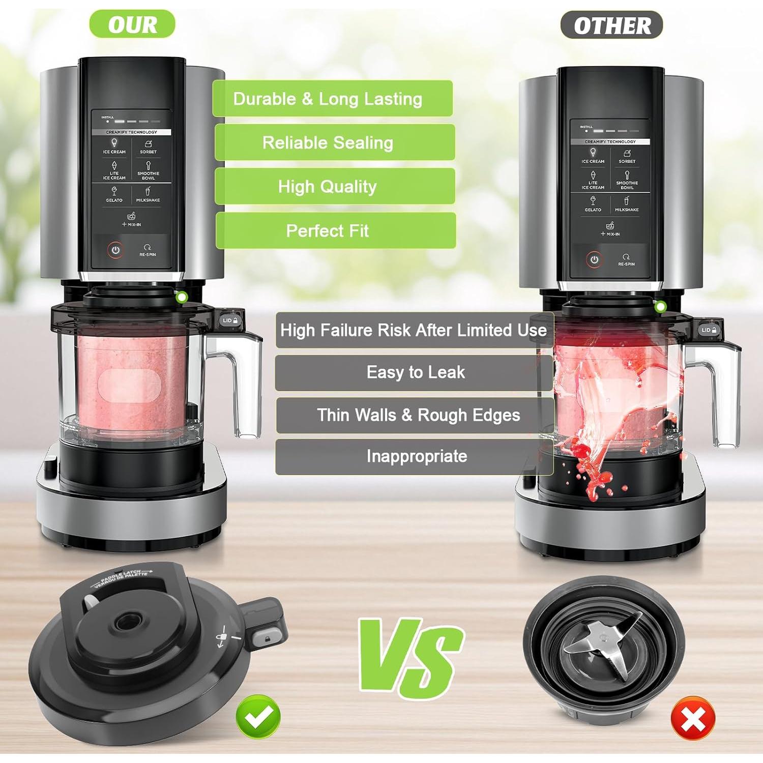 Tapa de Tazón Exterior Ninja Creami NC299/NC300/NC301 - Reemplazo