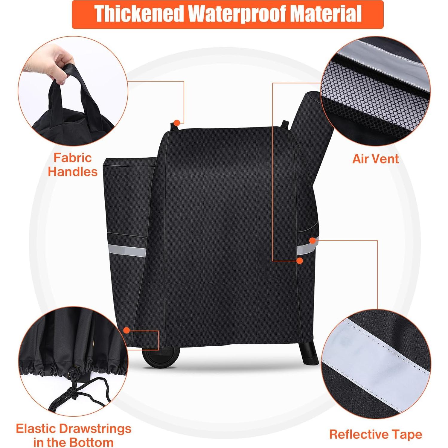 Cubierta de Parrilla QuliMetal 600D para Traeger Pro 22/575