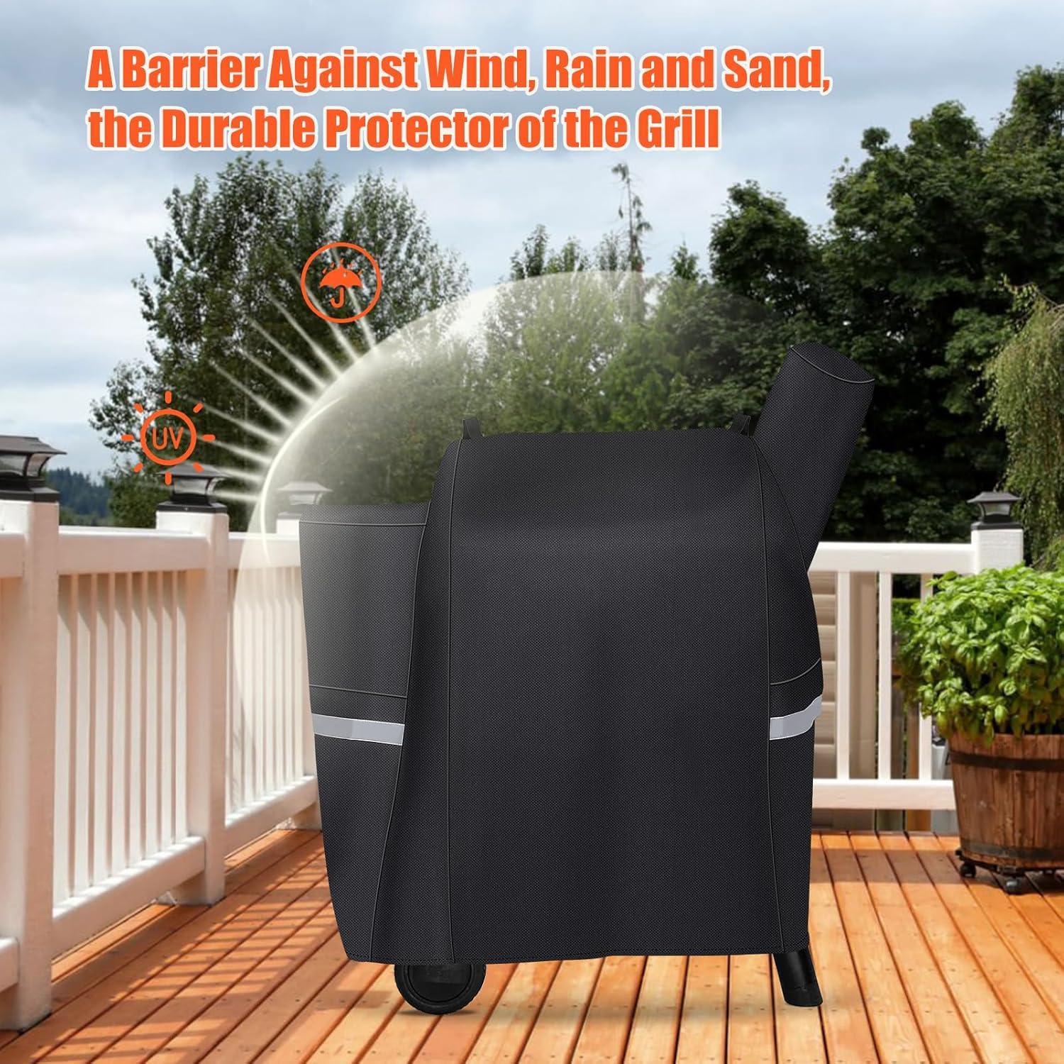 Cubierta de Parrilla QuliMetal 600D para Traeger Pro 22/575