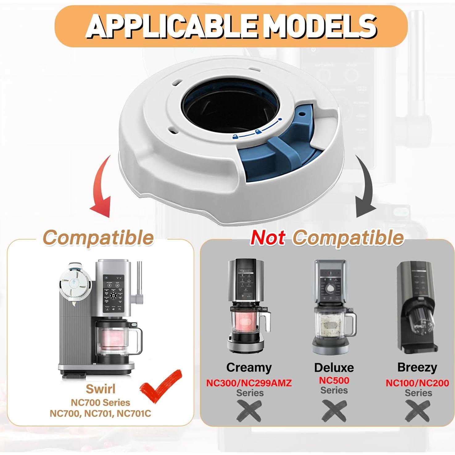 Tapa de dispensador Ninja Swirl Soft Serve - Repuesto Wksaesi