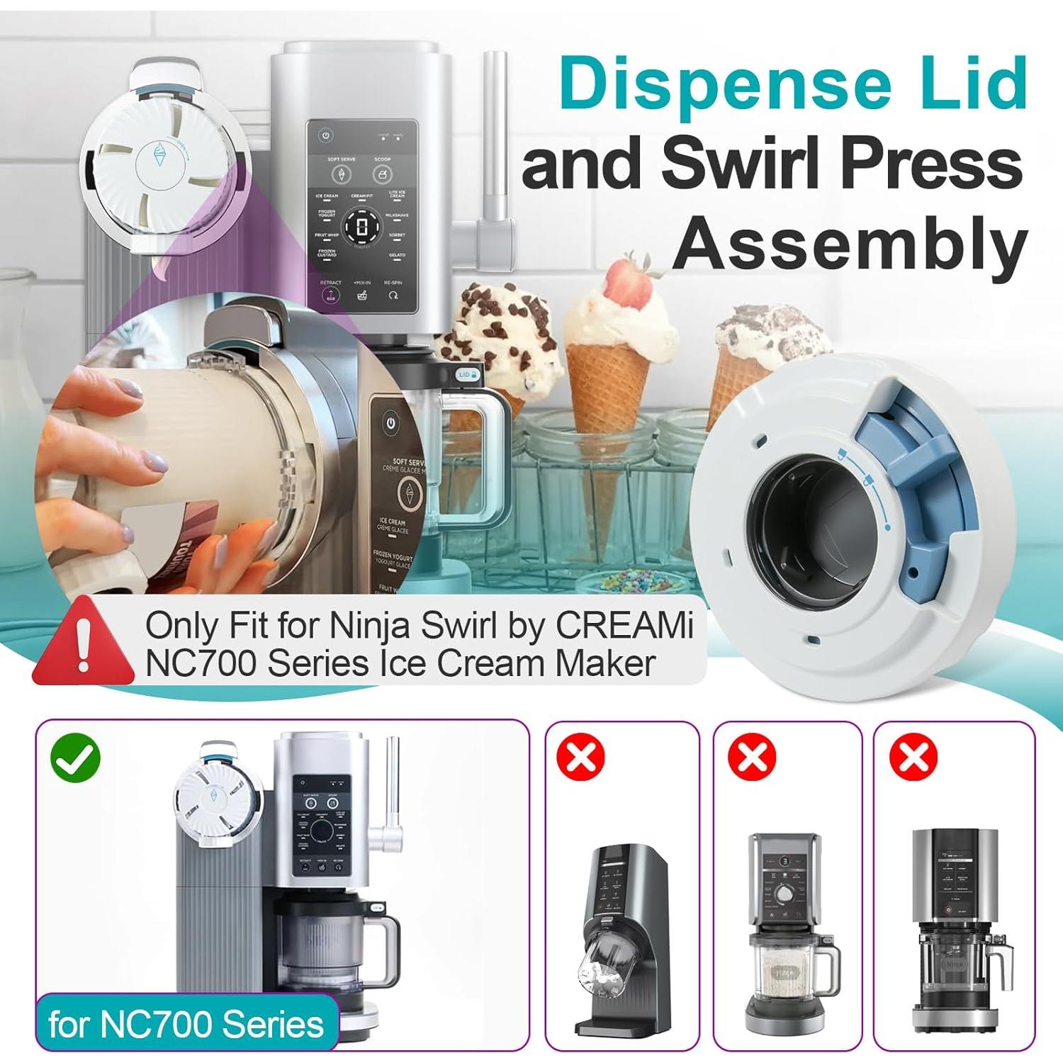 Tapa de dispensación Ninja Swirl Creami NC700 - Repuesto 10g