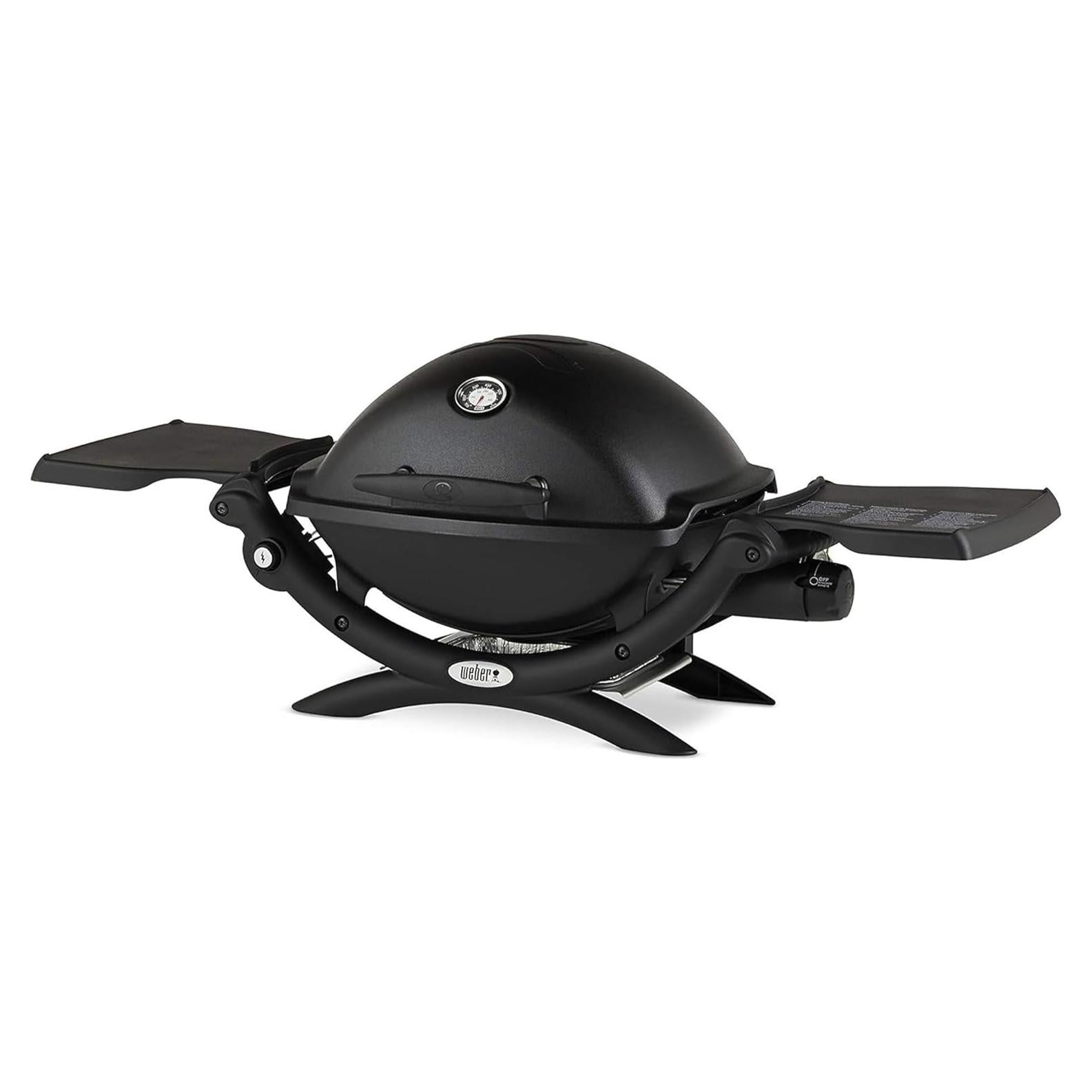 Parrilla de Gas Portátil Weber Q1200 - 8500 BTU, Negro
