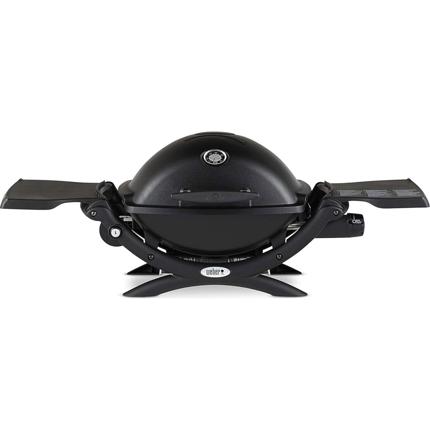 Parrilla de Gas Portátil Weber Q1200 - 8500 BTU, Negro