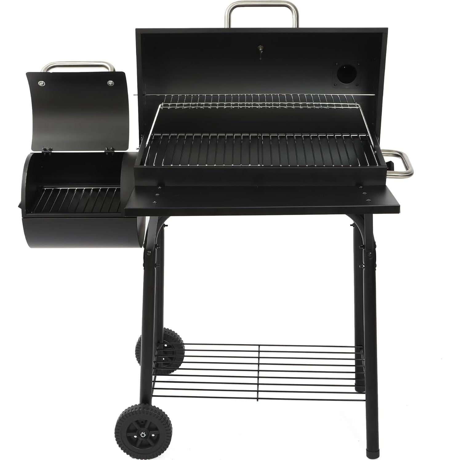 Parrilla de Carbón con Ahumador Offset SUNLIFER 3316 cm²