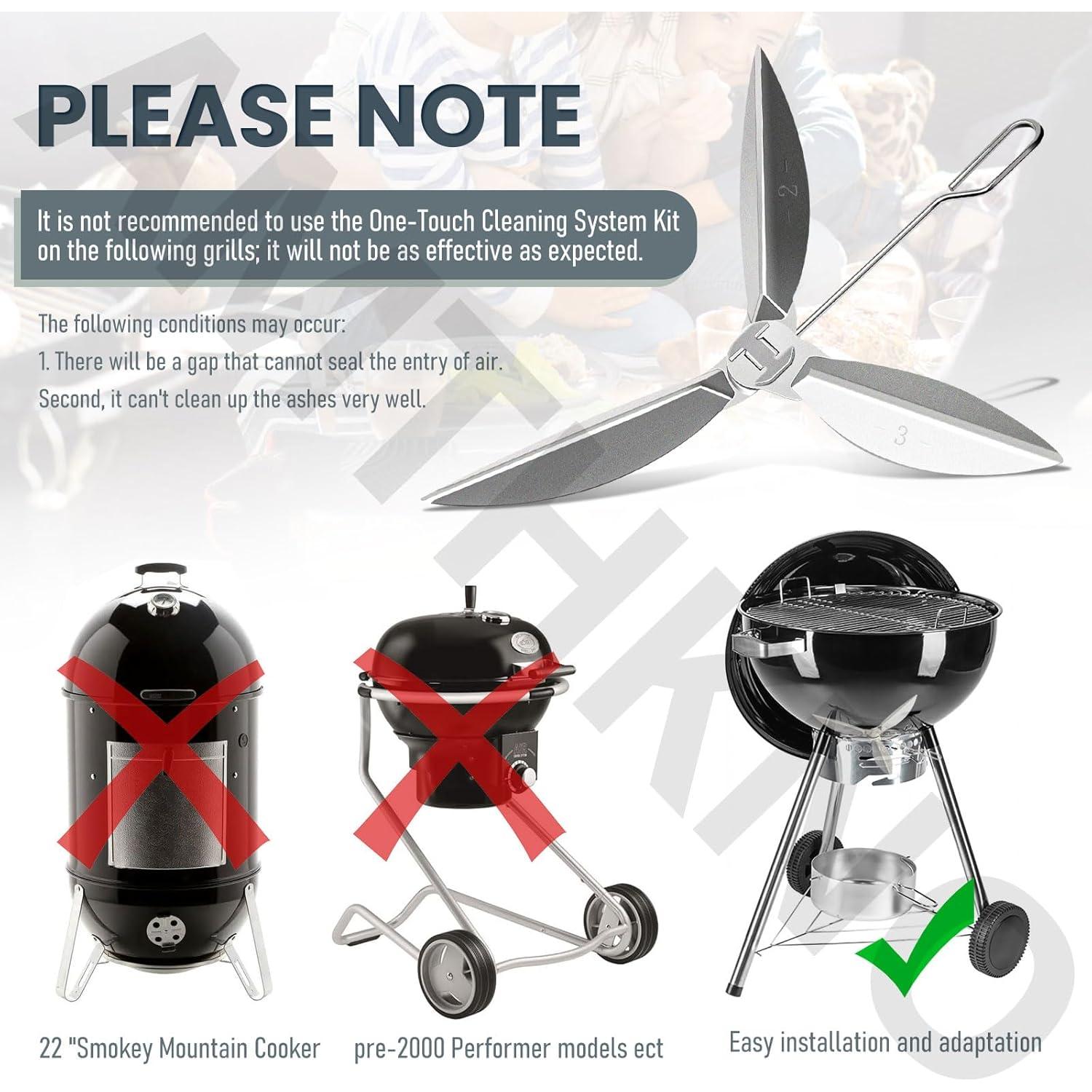 Kit de Limpieza One-Touch AMTHKNO 57 cm para Parrillas Weber