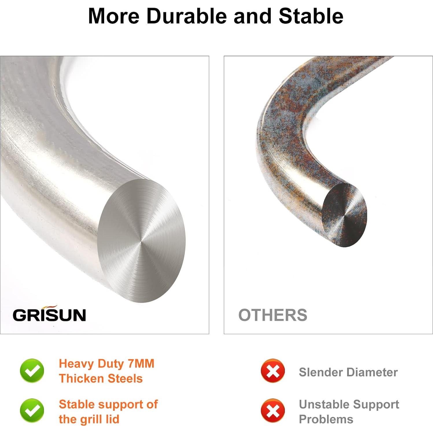 Soporte de Tapa Deslizante GRISUN para Parrilla Weber 18.5" y 22.5"