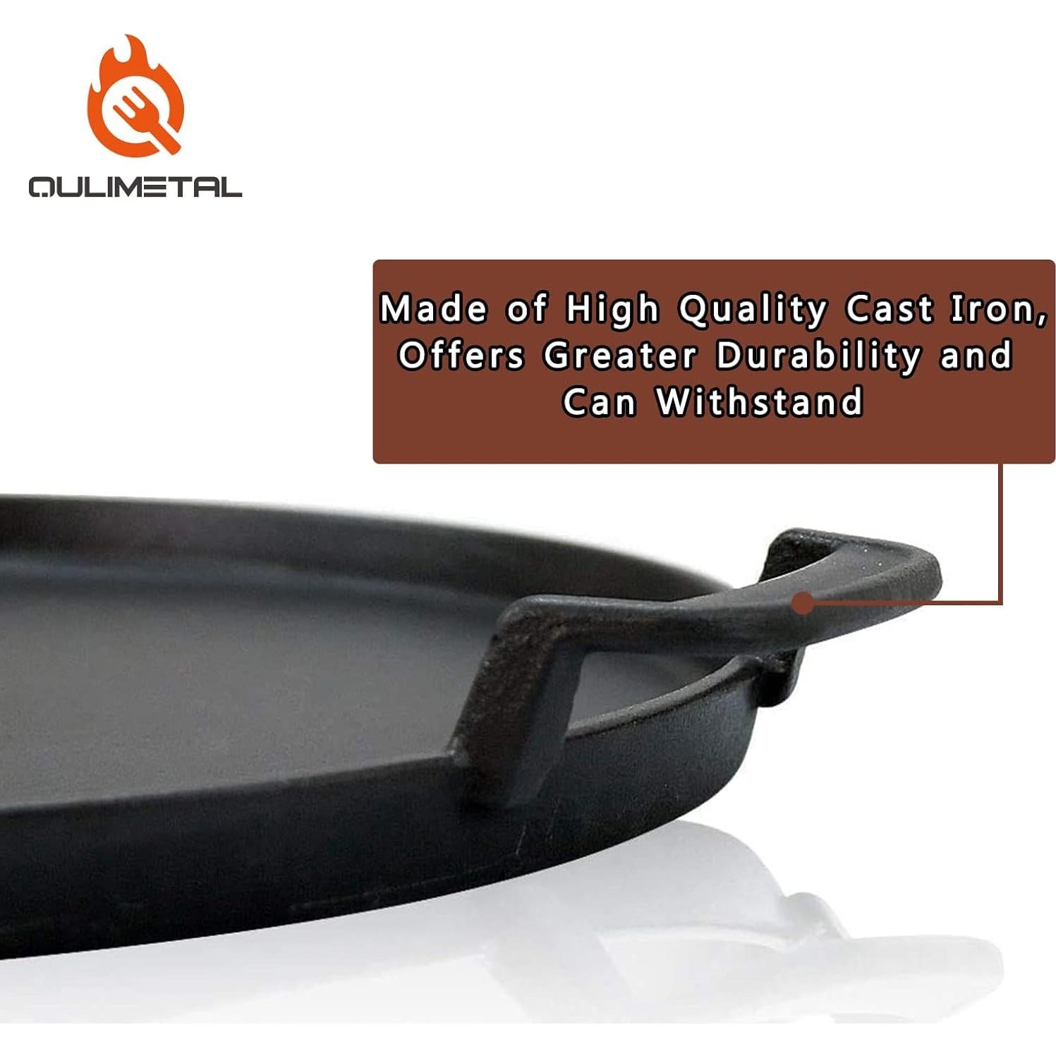 Plancha de Hierro Fundido QuliMetal para Parrillas Weber 37x30.5 cm