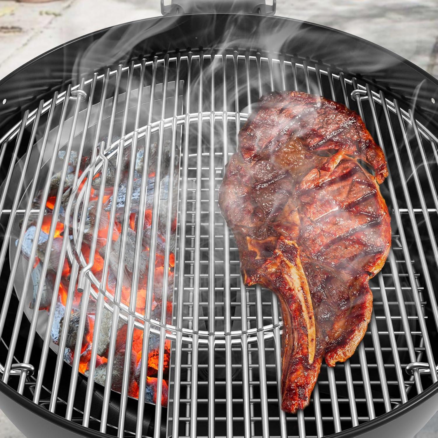 Cesta de Carbón Inoxidable Skyflame 51.3x21.3cm para Parrilla 22"