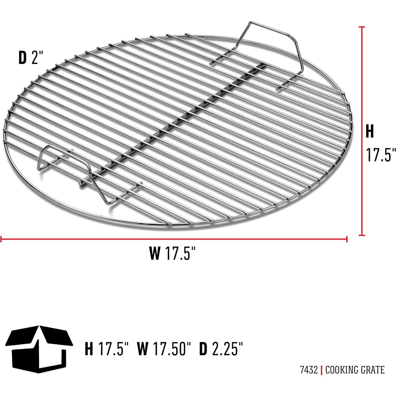 Rejilla de Cocción Weber 44.5 cm Acero Niquelado para Parrillas