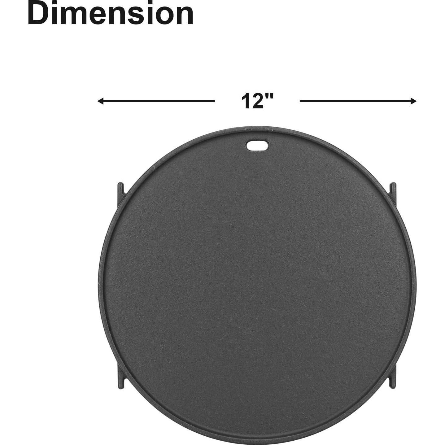 Plancha de Hierro Fundido BBQ 12" para Parrilla Weber 22.5"