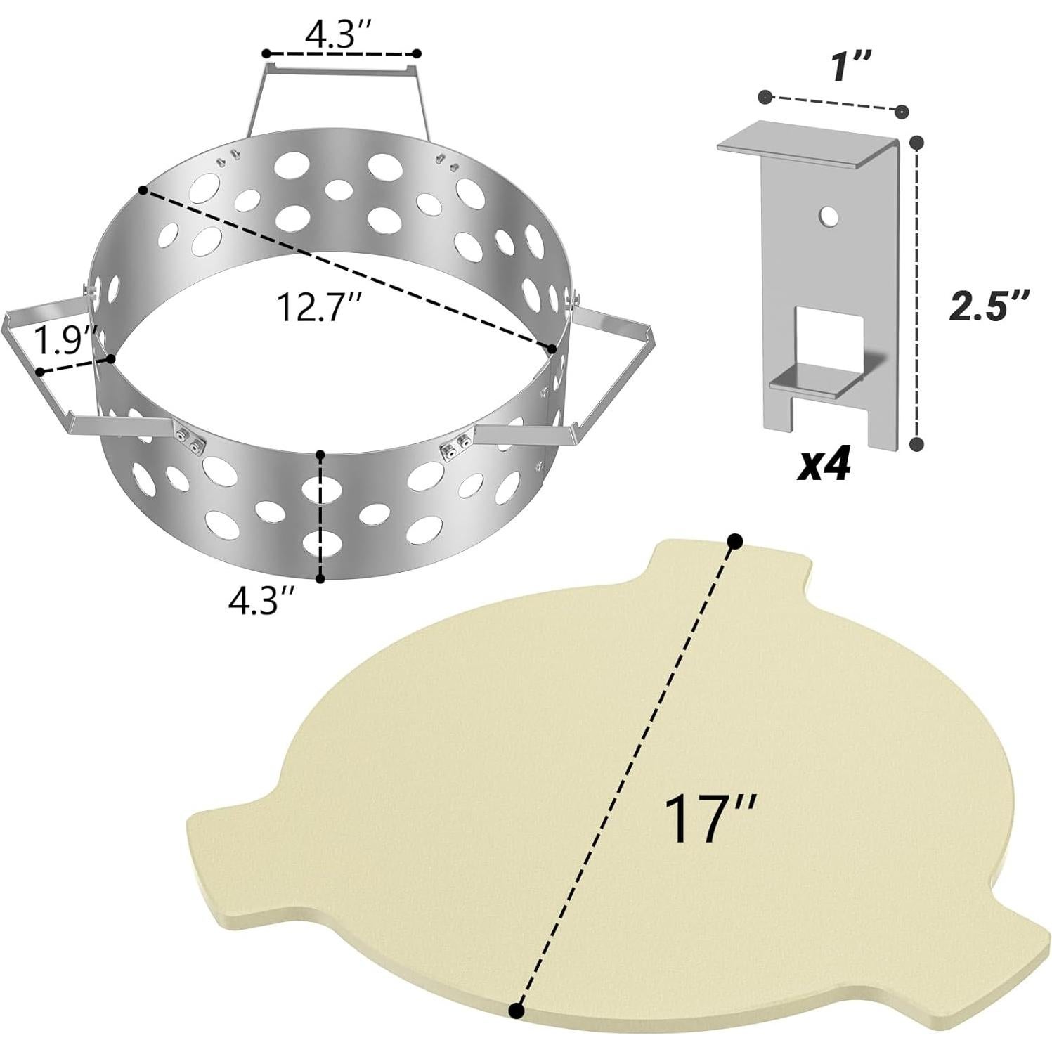 Controlador de Calor de Carbón Skyflame Kit de Ahumado 22"/26"