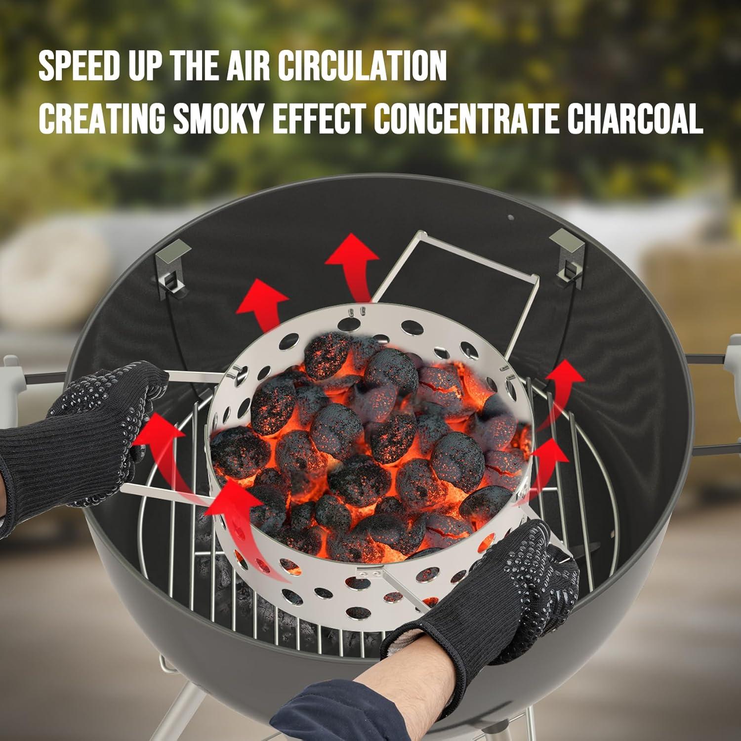 Controlador de Calor de Carbón Skyflame Kit de Ahumado 22"/26"