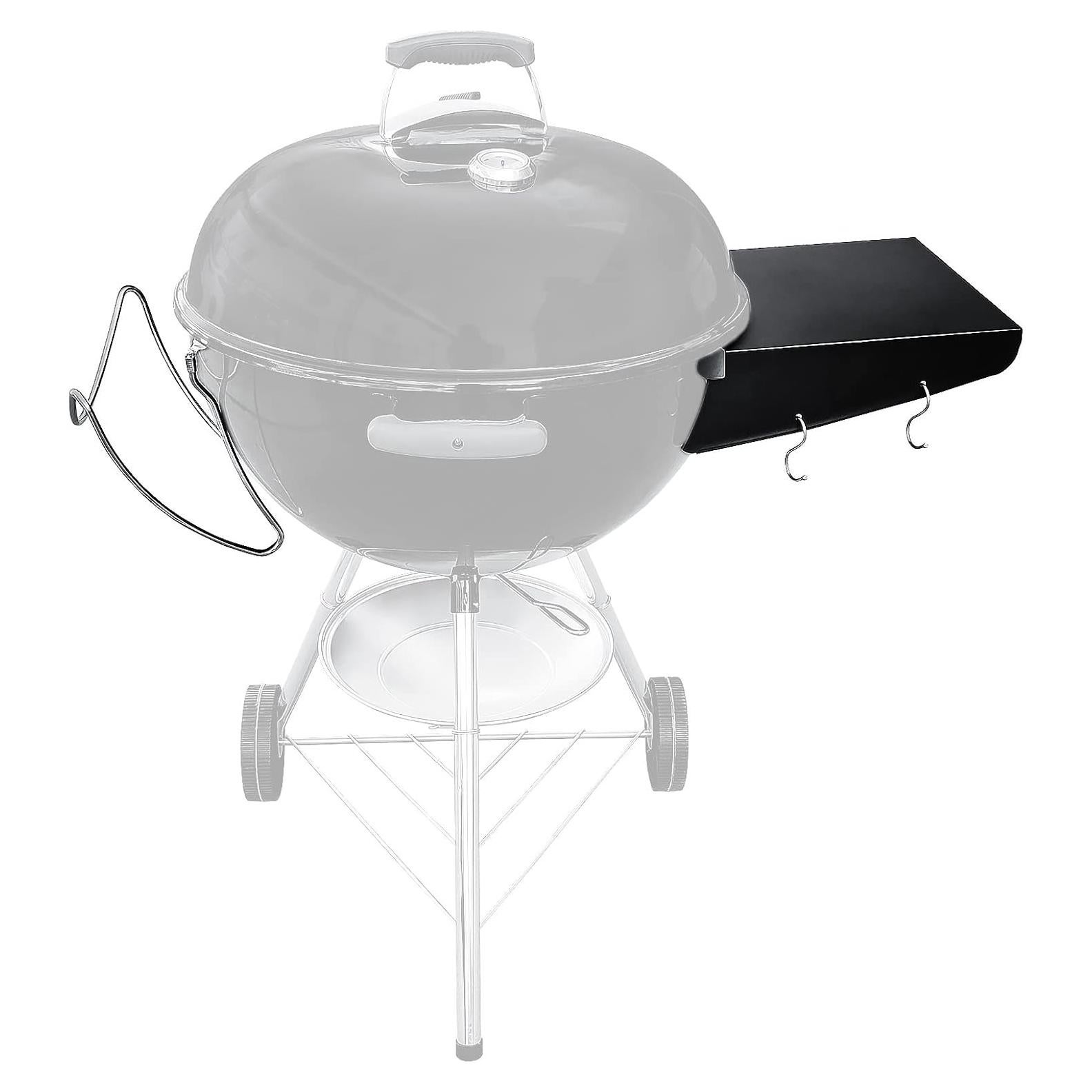 Estante Lateral y Soporte para Tapa GRISUN para Parrilla Weber 22"