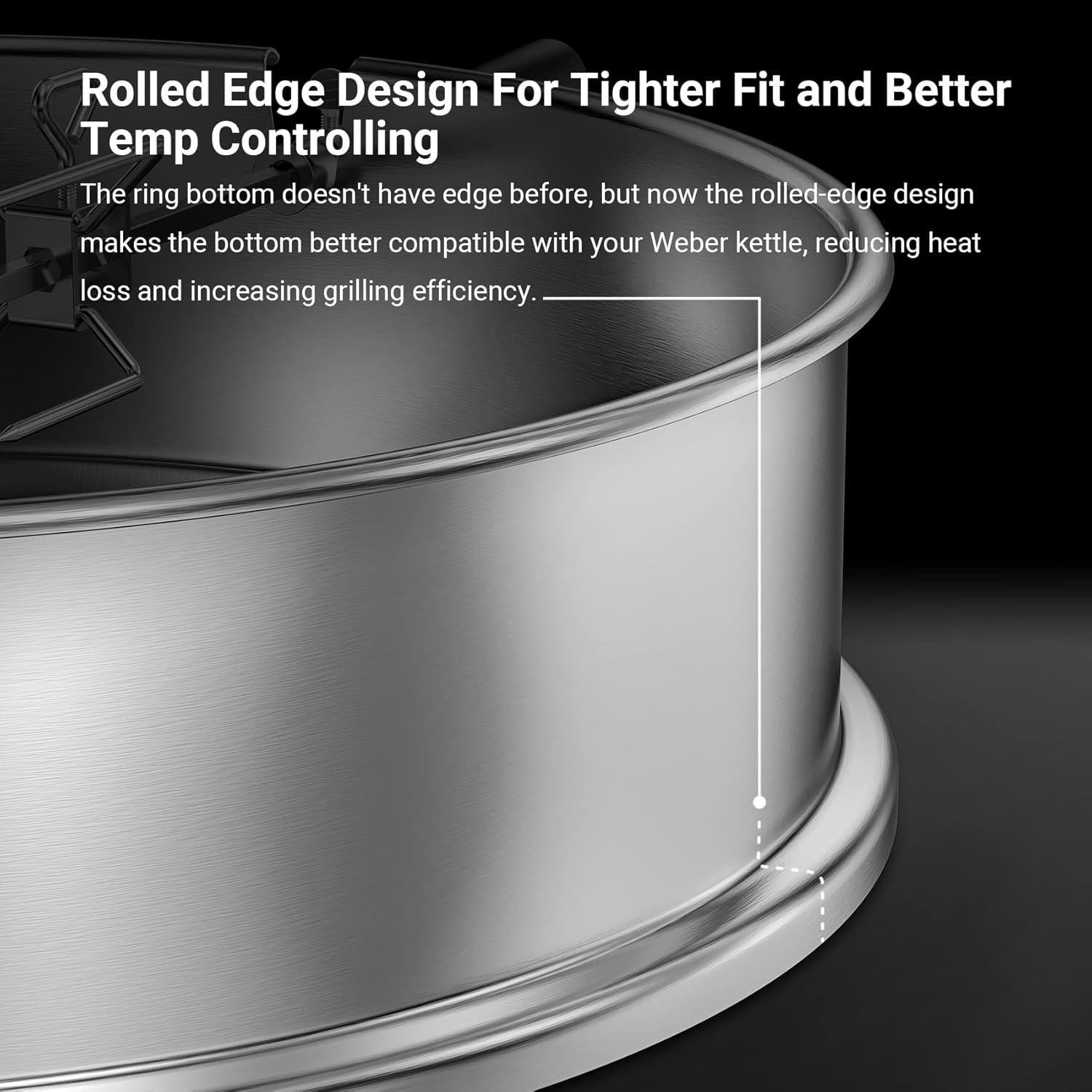 Kit Rotisserie Acero Inoxidable Onlyfire para Parrilla 57 cm