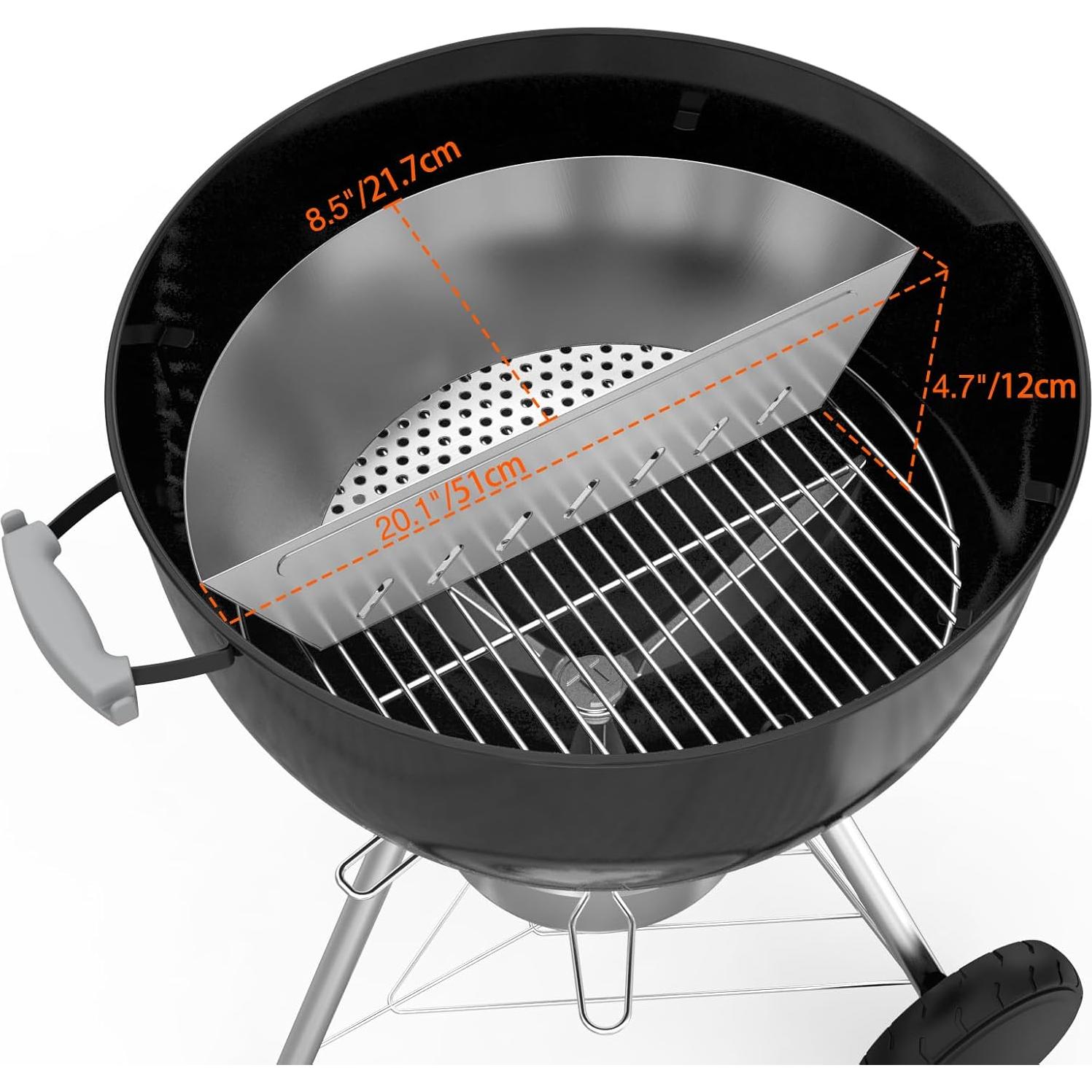 Canasta de Carbón de Acero Inoxidable Onlyfire 51.3x11.7 cm