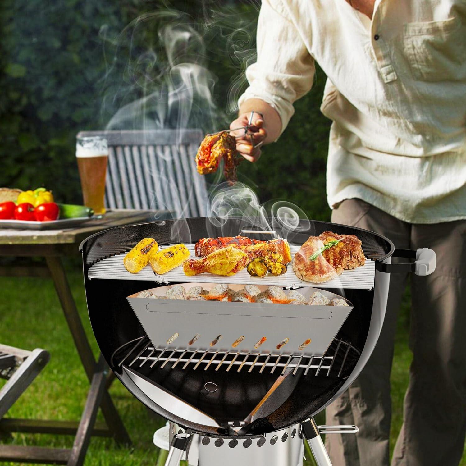 Canasta de Carbón de Acero Inoxidable Onlyfire 51.3x11.7 cm