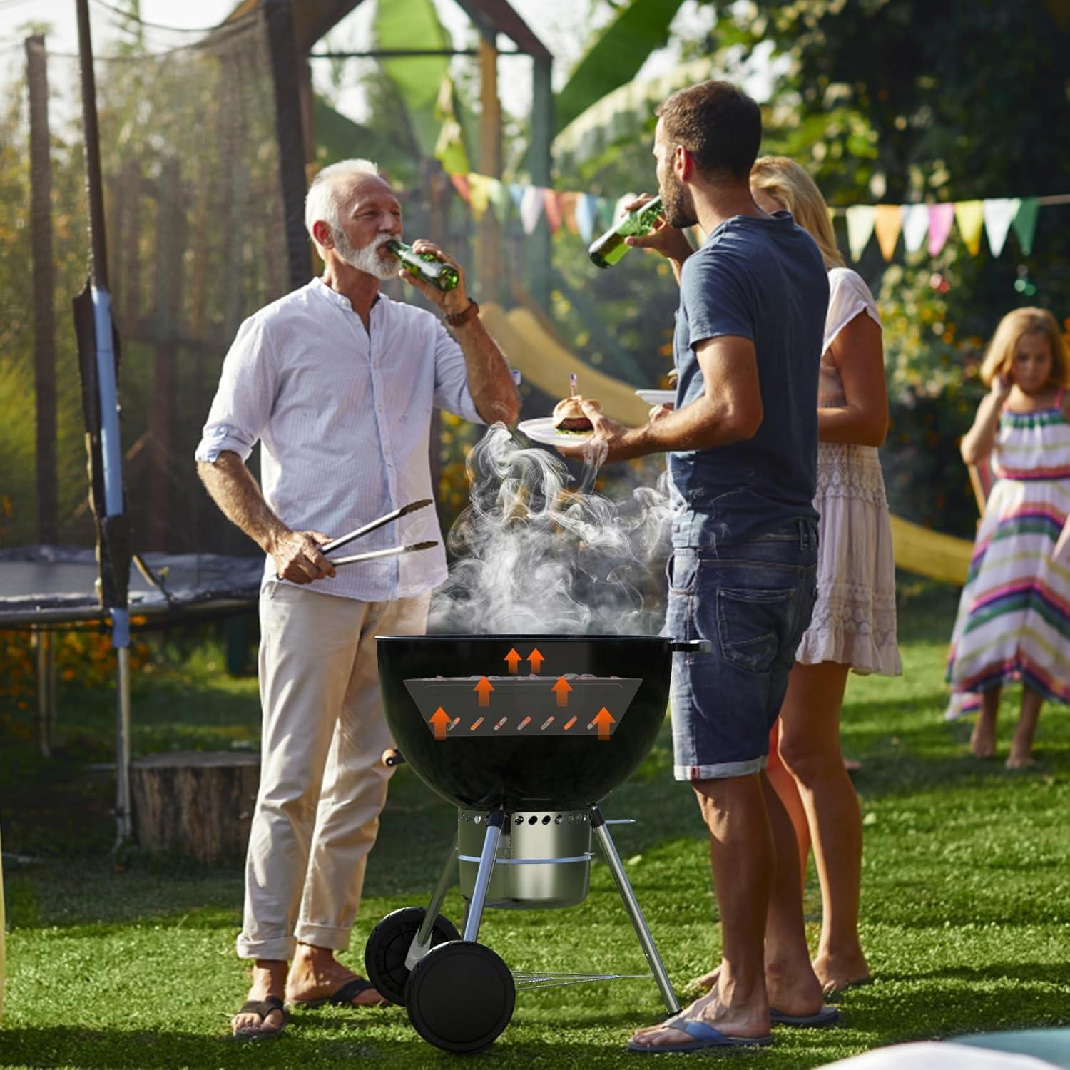 Canasta de Carbón de Acero Inoxidable Onlyfire 51.3x11.7 cm