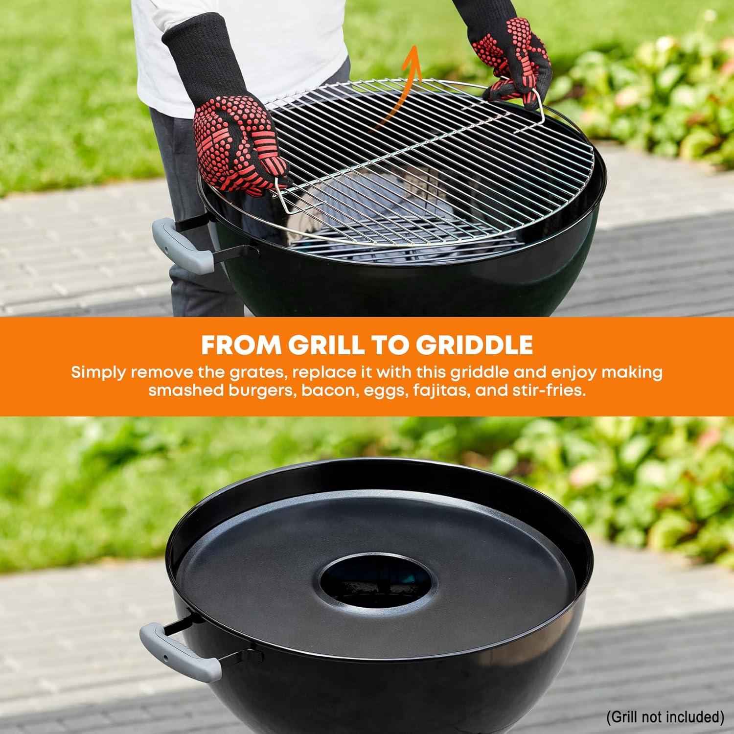 Plancha Redonda Stanbroil 22" para Parrilla Weber - Antiadherente