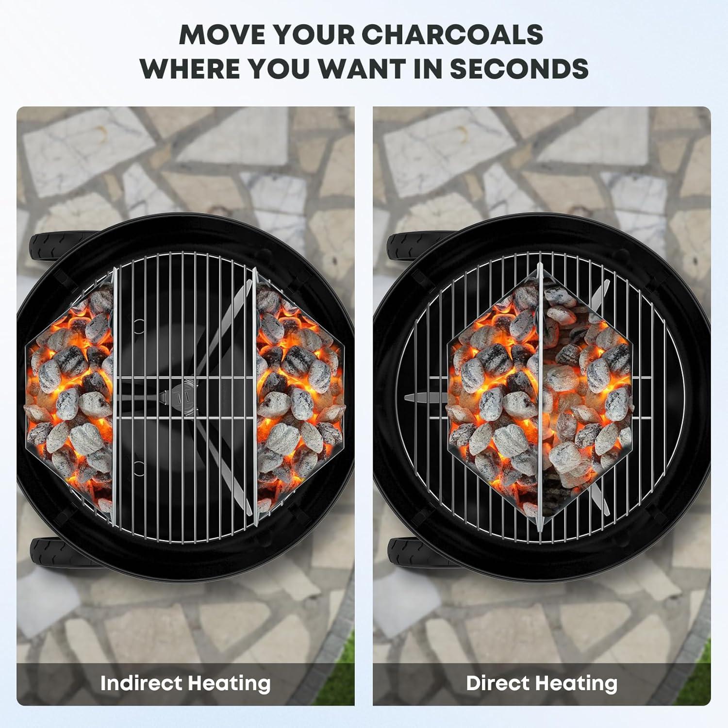 Soporte de Cesta de Carbón Stanbroil para Parrilla Weber 22" y 26"