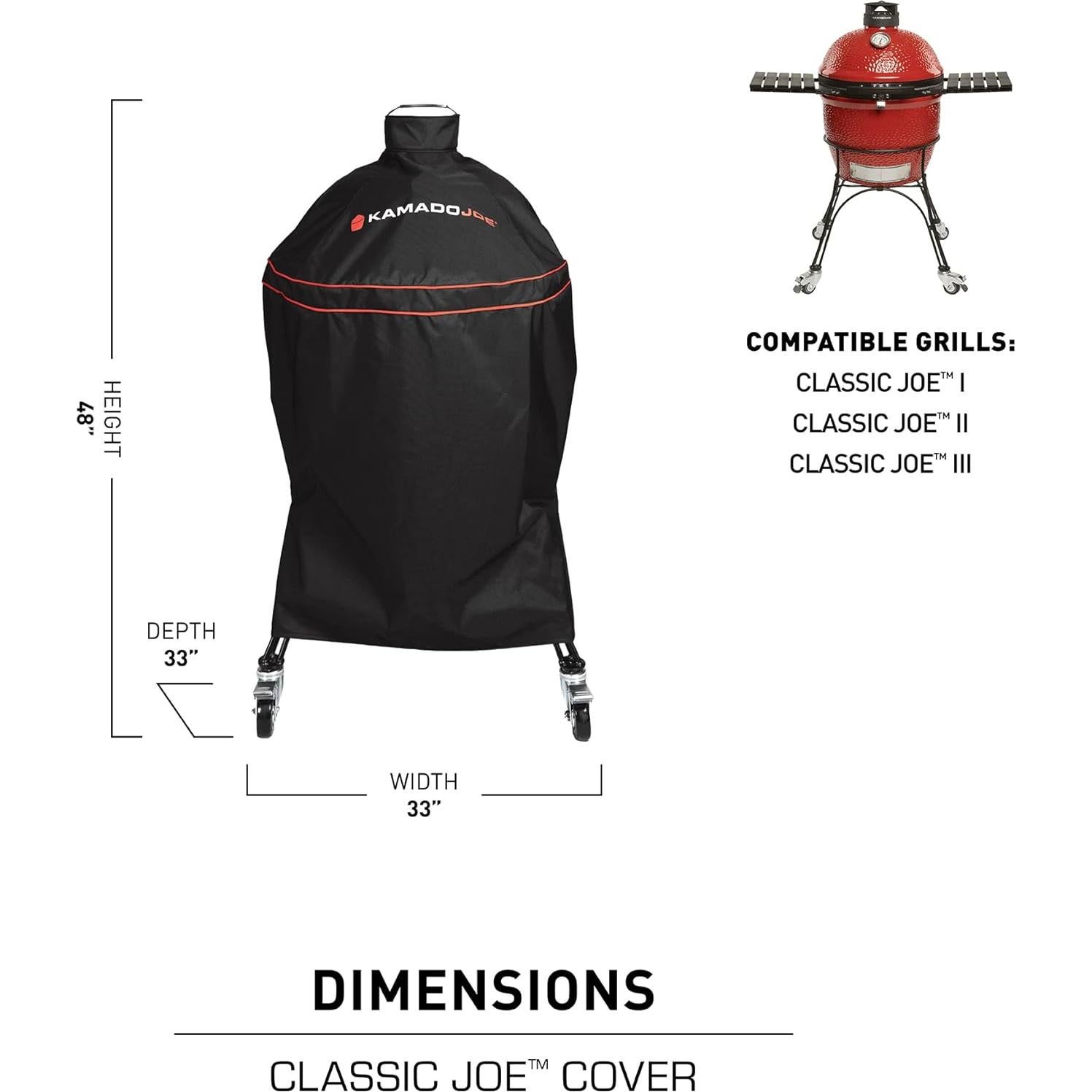 Cubierta de Parrilla Kamado Joe Classic Joe 18" Negra KJ-GC23BWFS