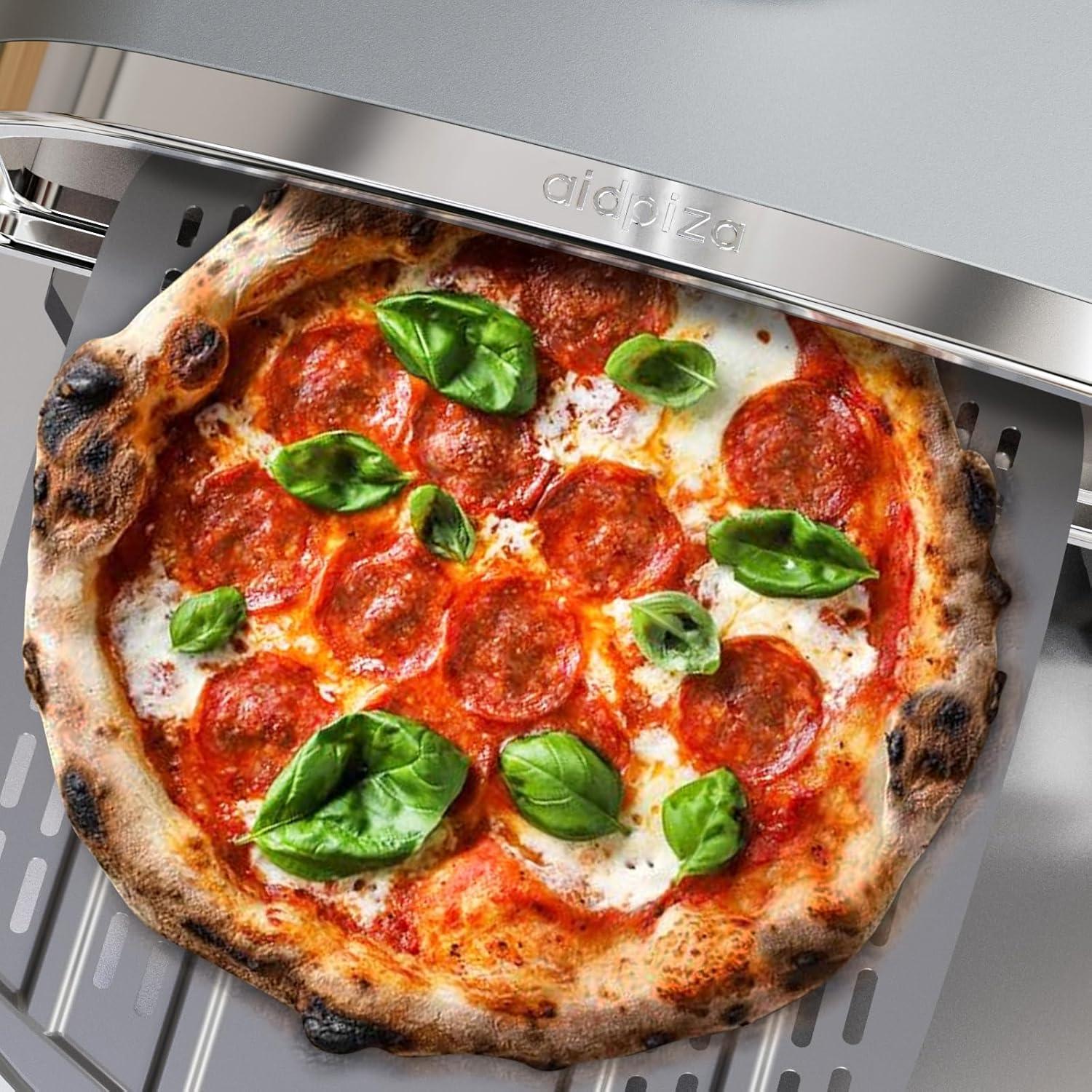 Horno de Pizza Exterior aidpiza SP120 12" Rotativo con Termómetro