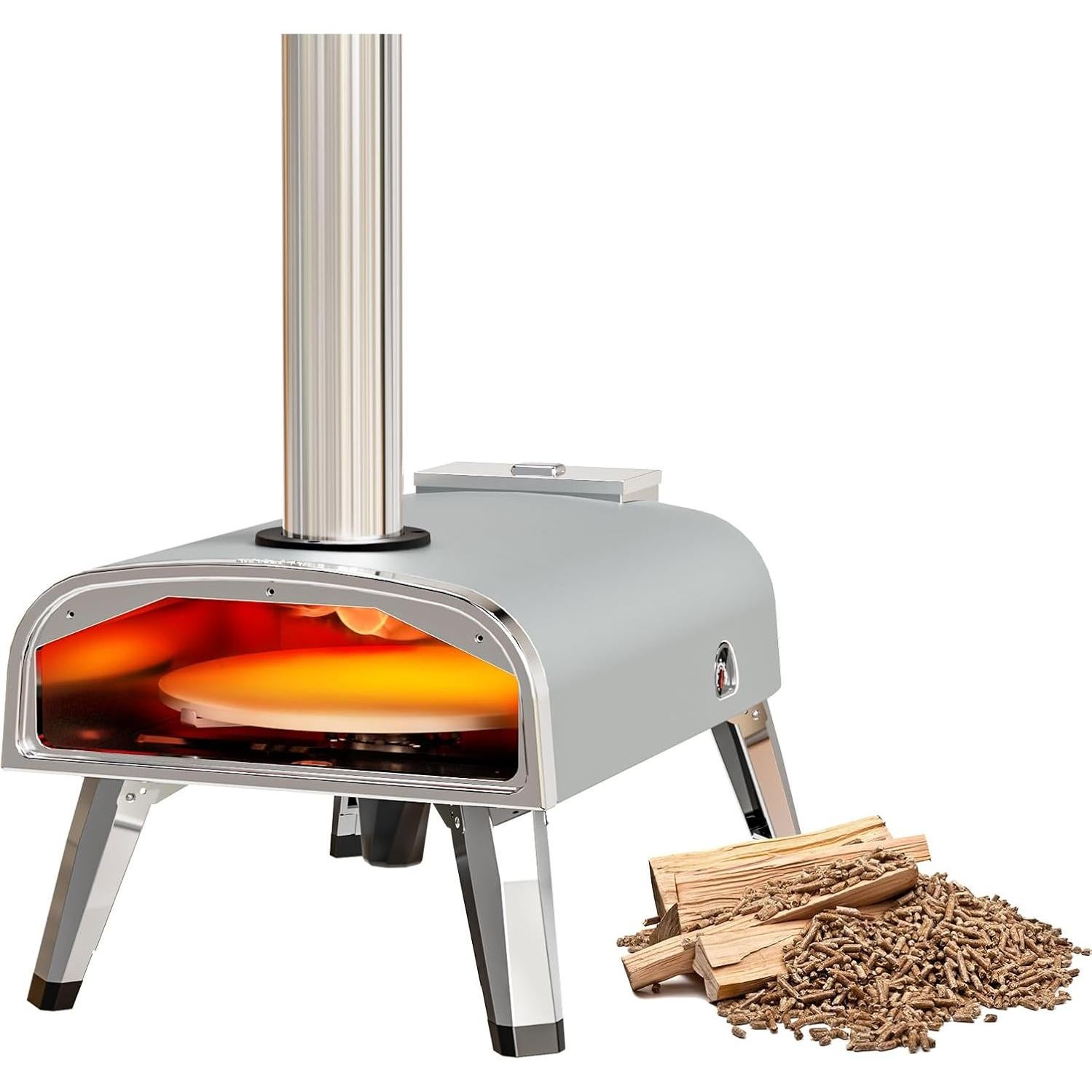 Horno de Pizza Exterior aidpiza SP120 12" Rotativo con Termómetro