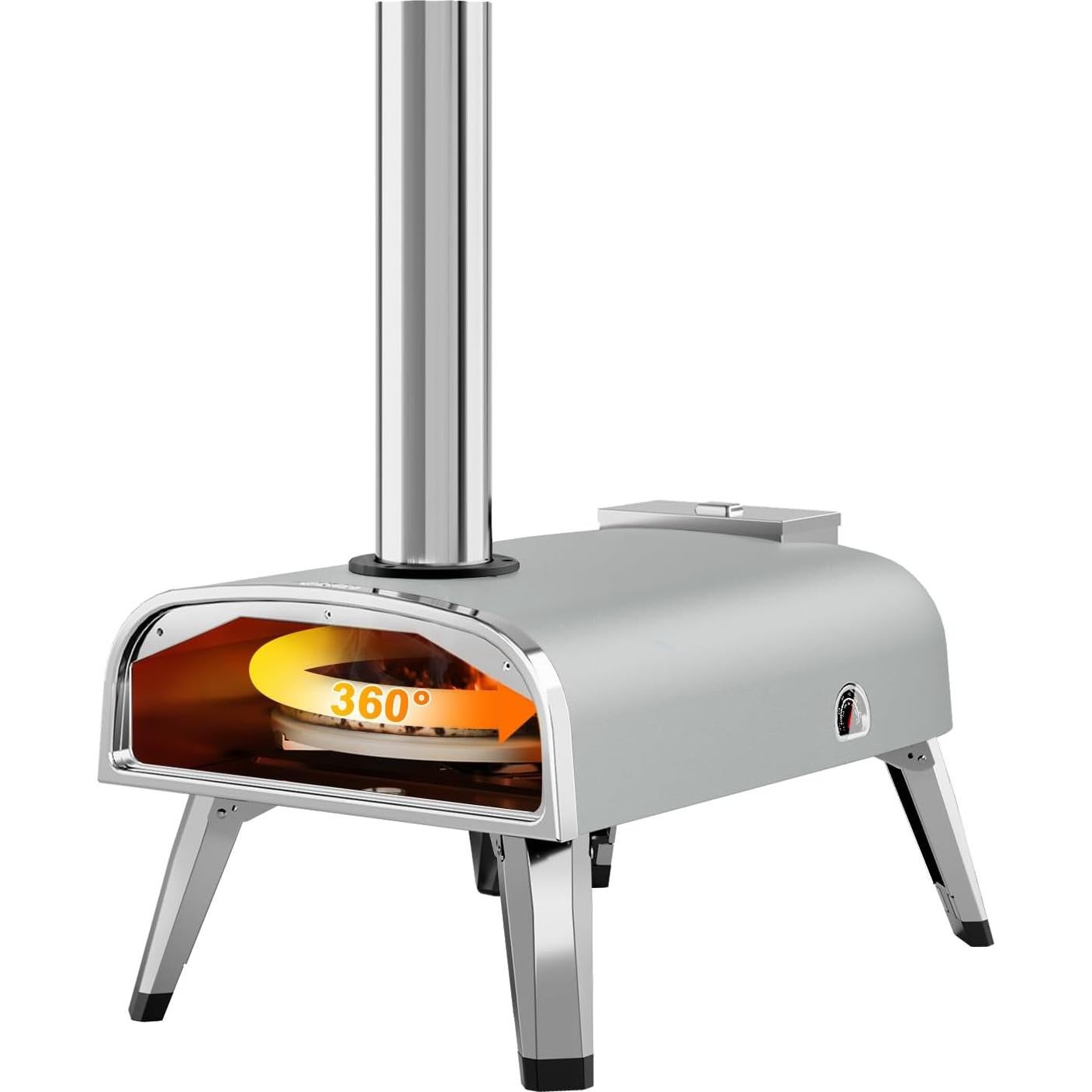 Horno de Pizza Exterior aidpiza SP120 12" Rotativo con Termómetro