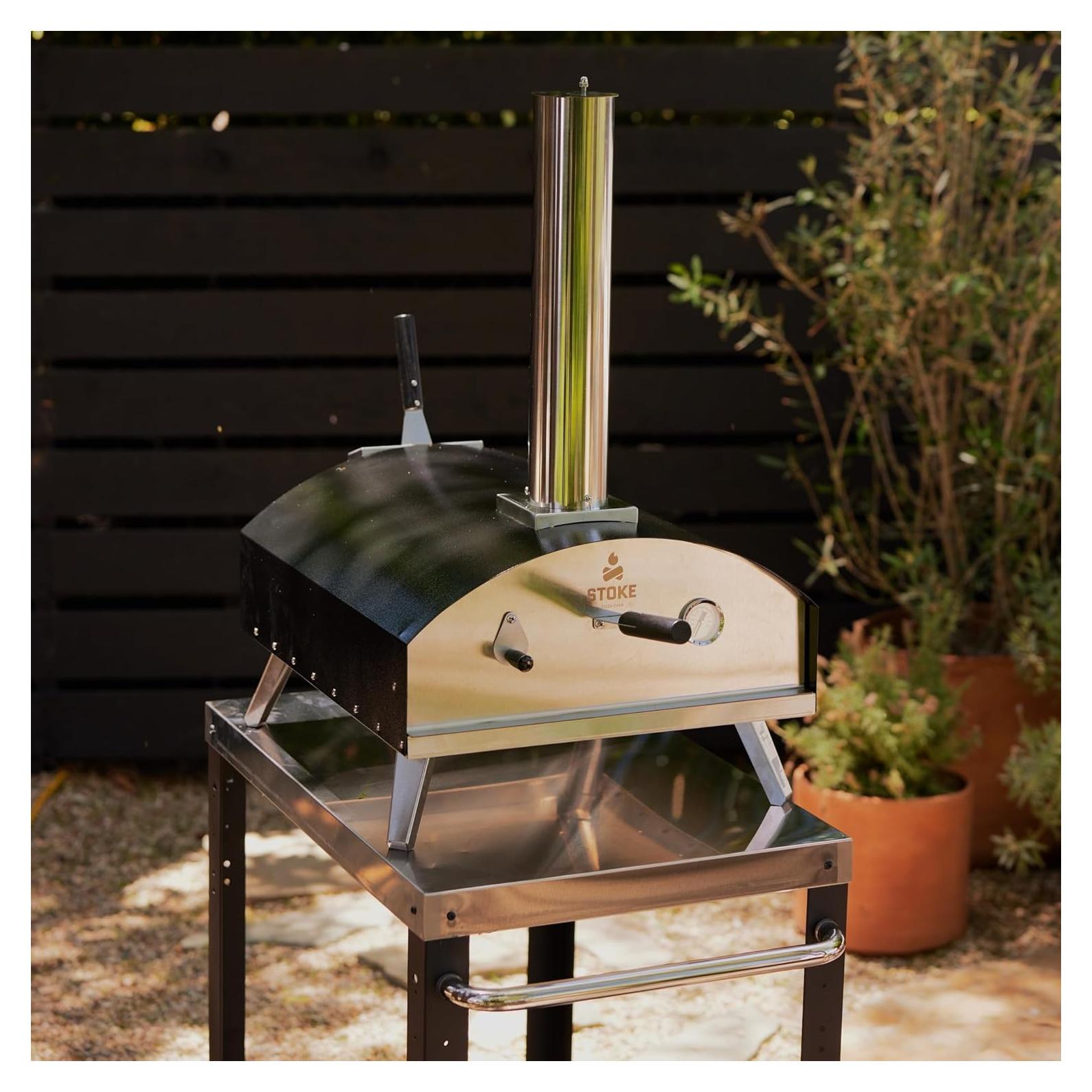 Horno de Pizza Exterior Stoke 13" Acero Inoxidable Portátil